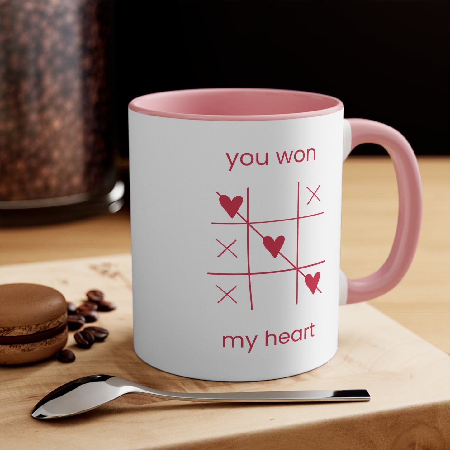 Cute Heart Winning Accent Mugs – Perfect for Valentine's Day, Gift for Him/Her, Coffee Lover, Romantic Morning Mug, Sweetheart Coffee Cup