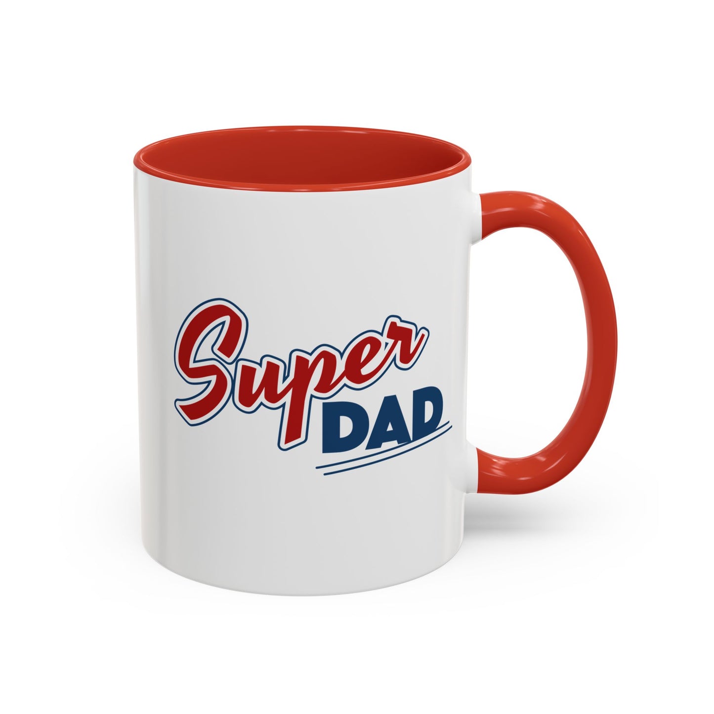 Super Dad Accent Coffee Mug, Gift for Dad, Father's Day Mug, Funny Coffee Cup, Superhero Dad Mug, Personalized Gift