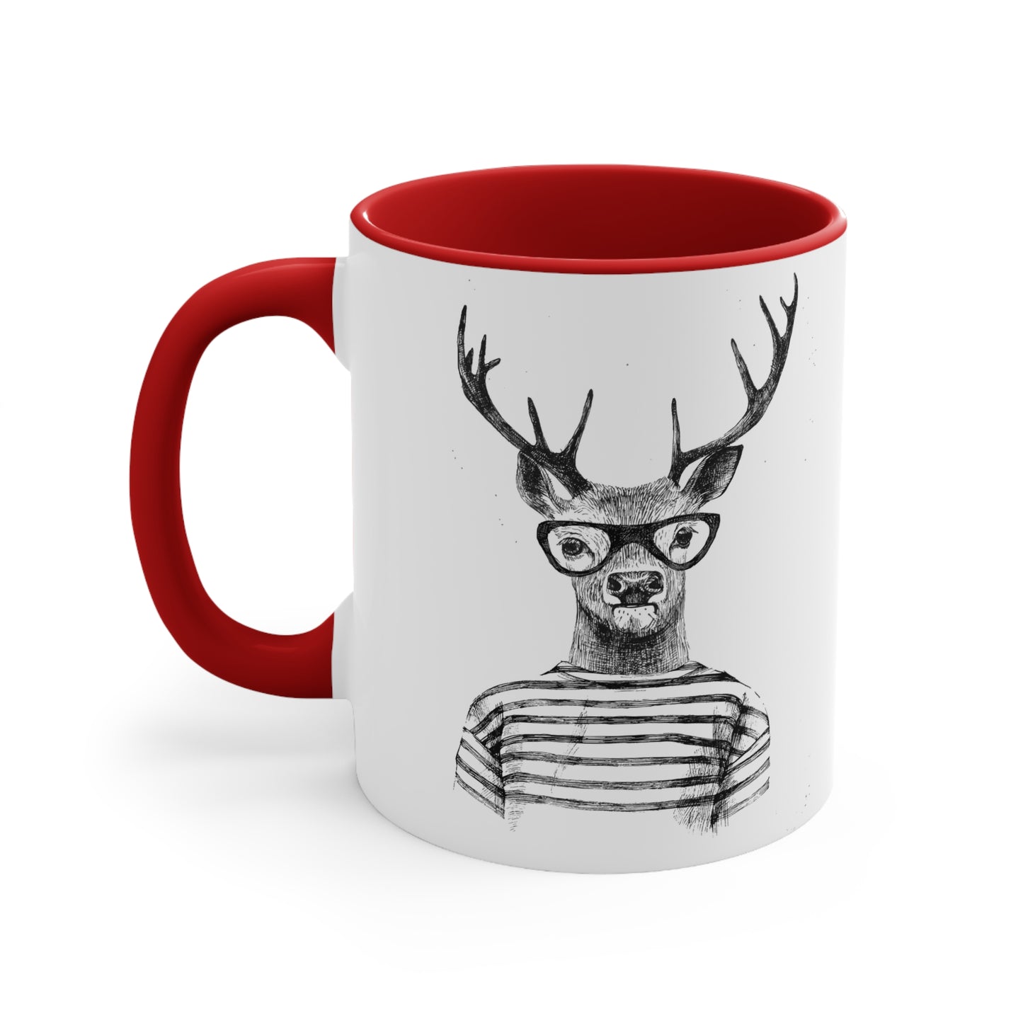 Whimsical Deer Accent Mug | Perfect Gift for Nature Lovers | Fun Coffee Cup for Home or Office | Birthday & Holiday Essential