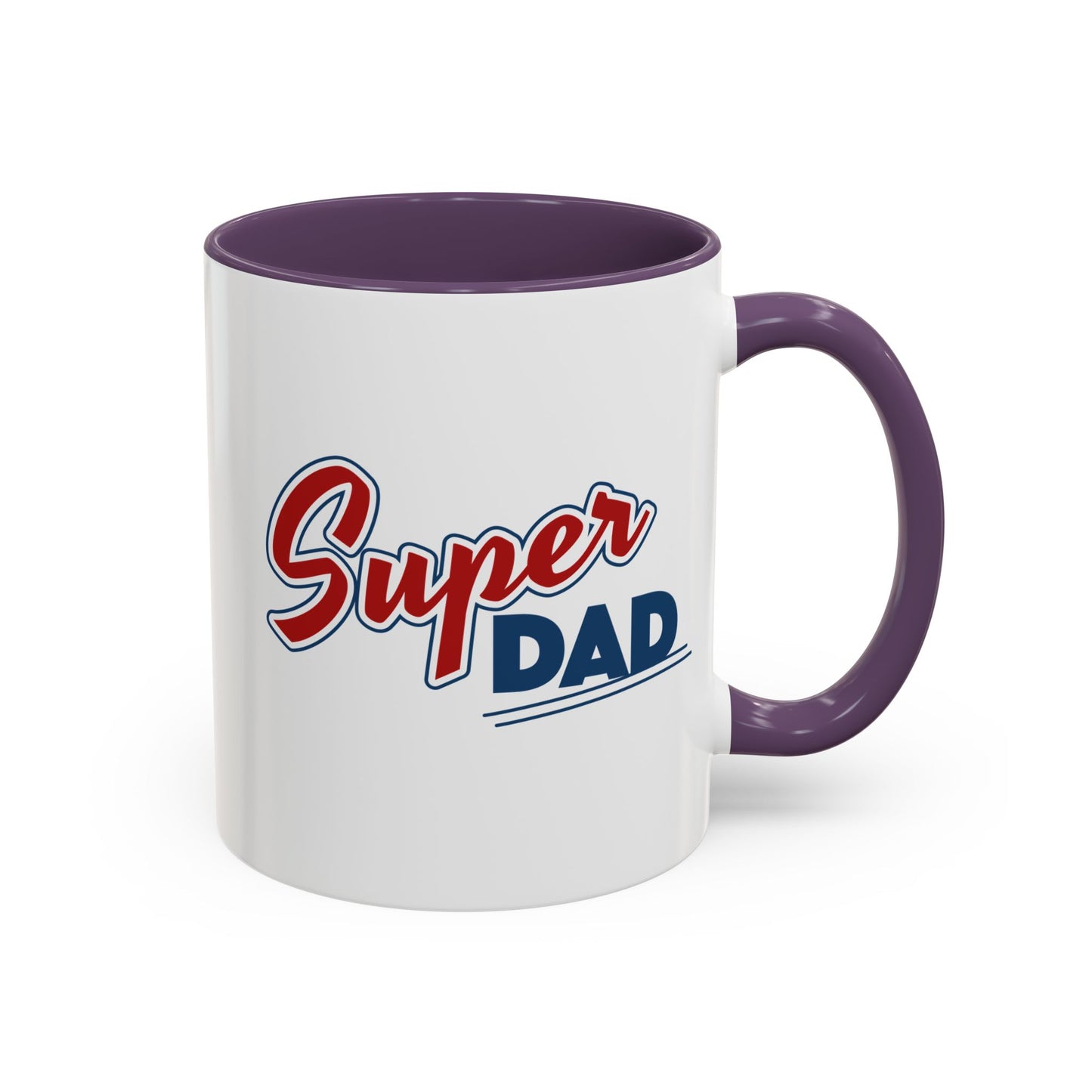 Super Dad Accent Coffee Mug, Gift for Dad, Father's Day Mug, Funny Coffee Cup, Superhero Dad Mug, Personalized Gift