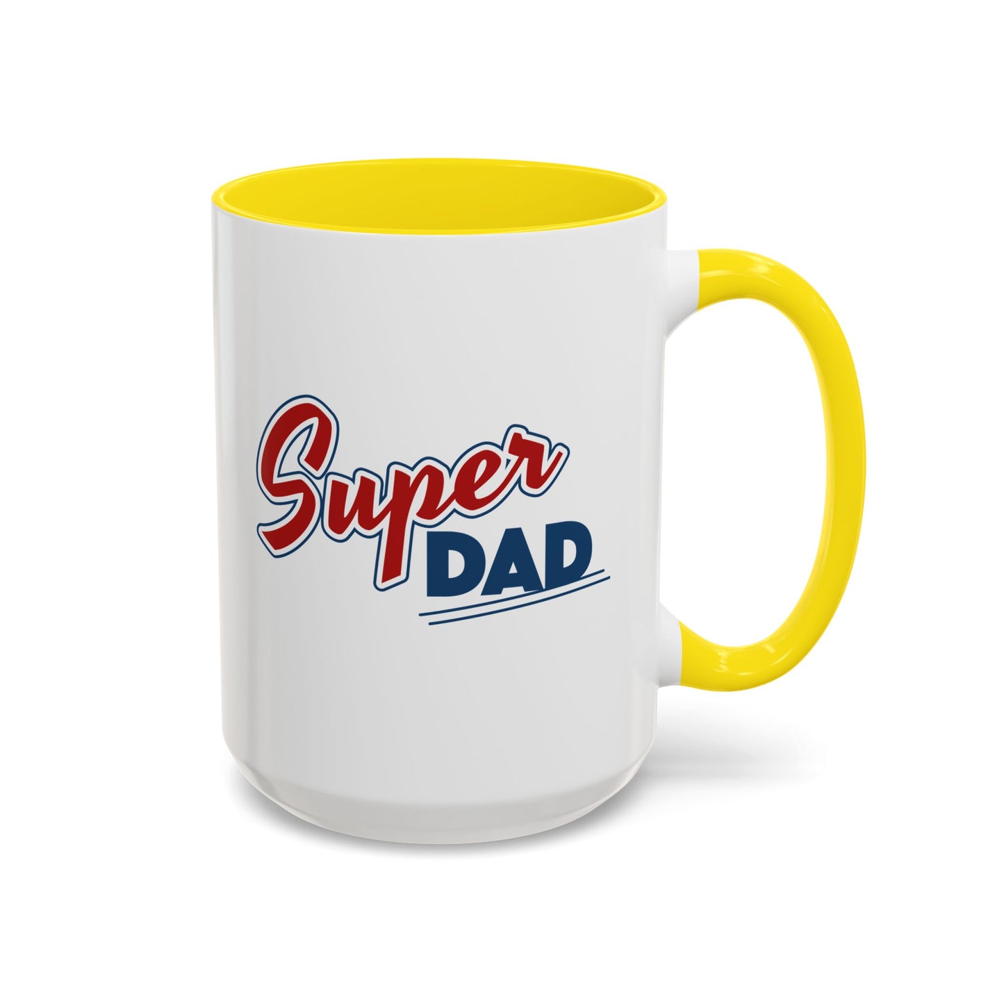 Super Dad Accent Coffee Mug, Gift for Dad, Father's Day Mug, Funny Coffee Cup, Superhero Dad Mug, Personalized Gift