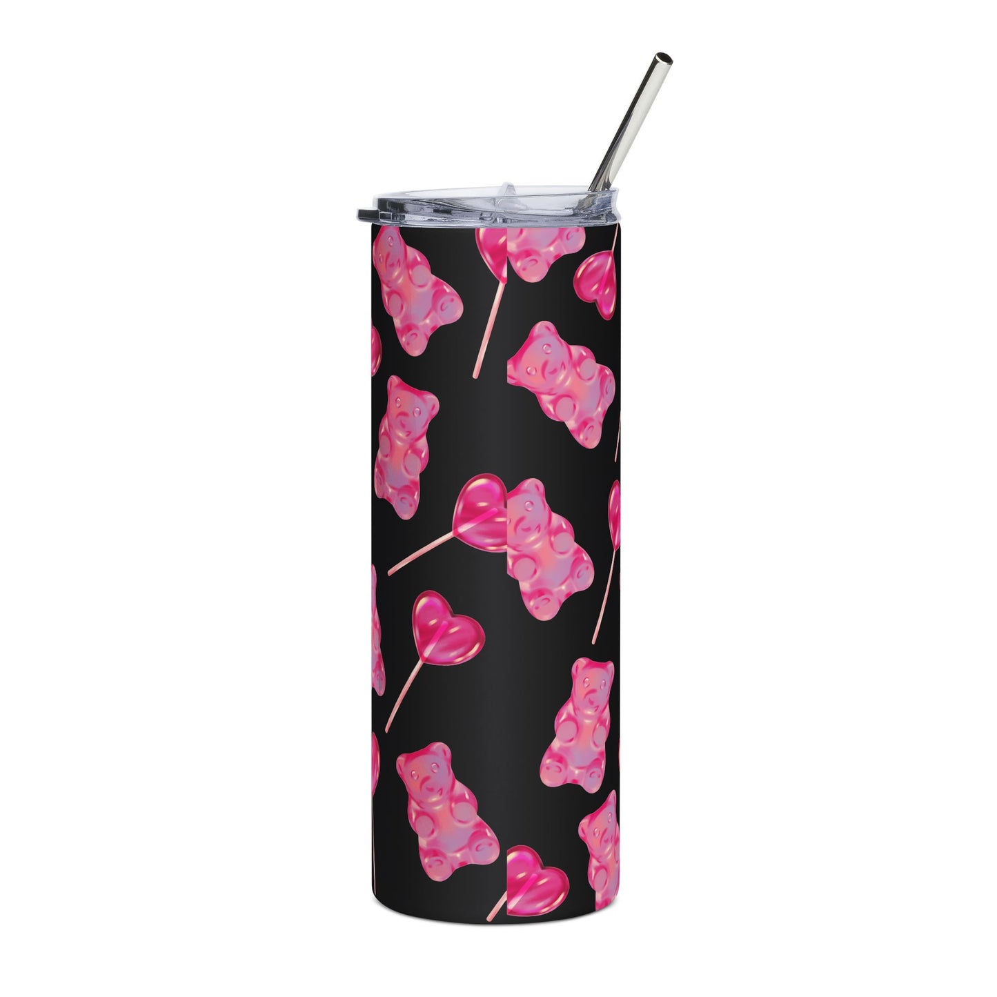Cute Gummy Bear Stainless Steel Tumbler - 20oz, Fun Drinkware, Gift for Kids, Birthday Party Favor, Cute Beverage Holder, Valentine’s Day