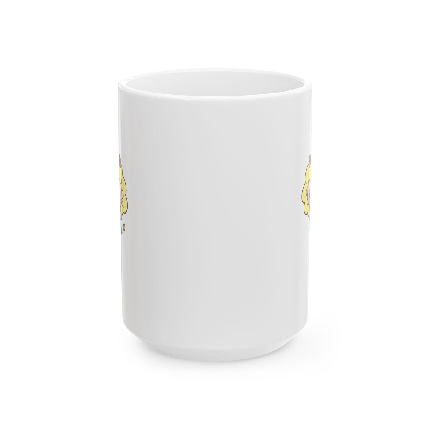 Cheerful Cartoon Character Ceramic Mug - Leo