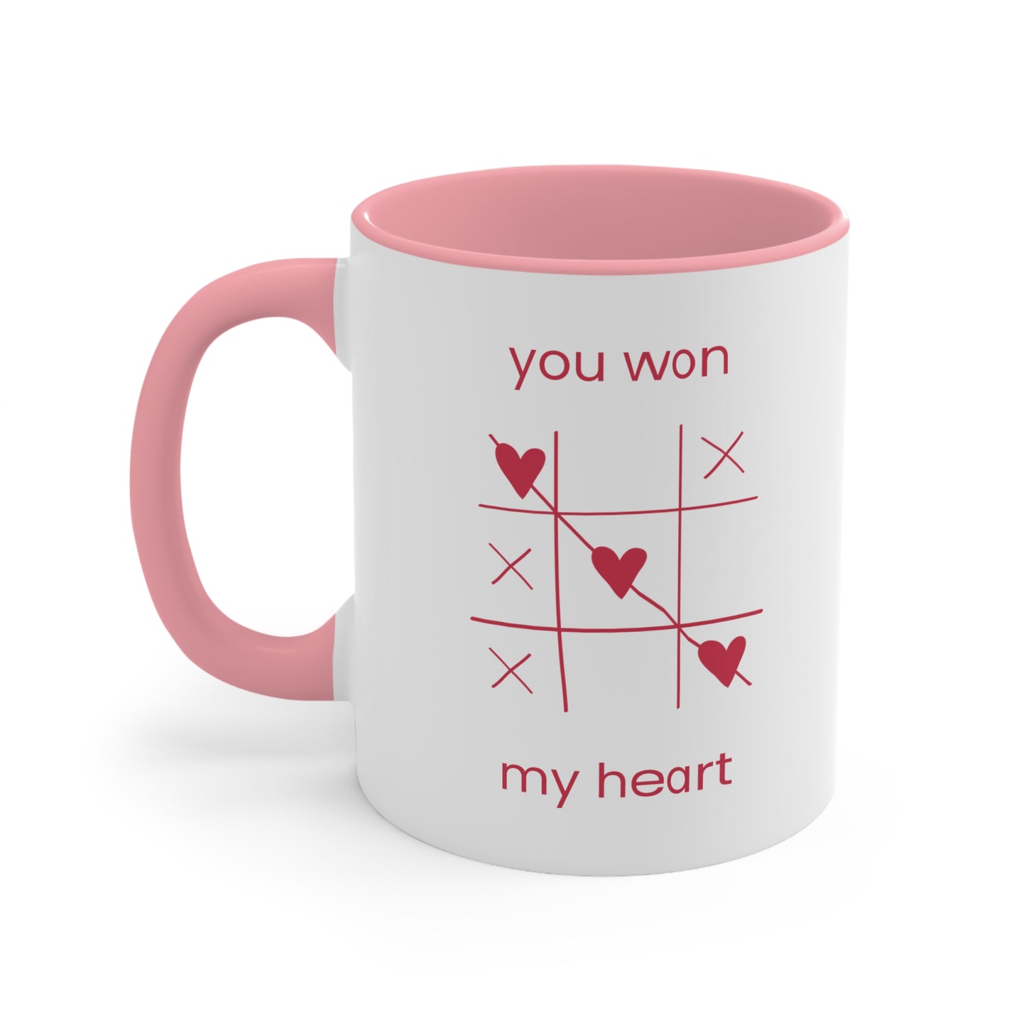 Cute Heart Winning Accent Mugs – Perfect for Valentine's Day, Gift for Him/Her, Coffee Lover, Romantic Morning Mug, Sweetheart Coffee Cup