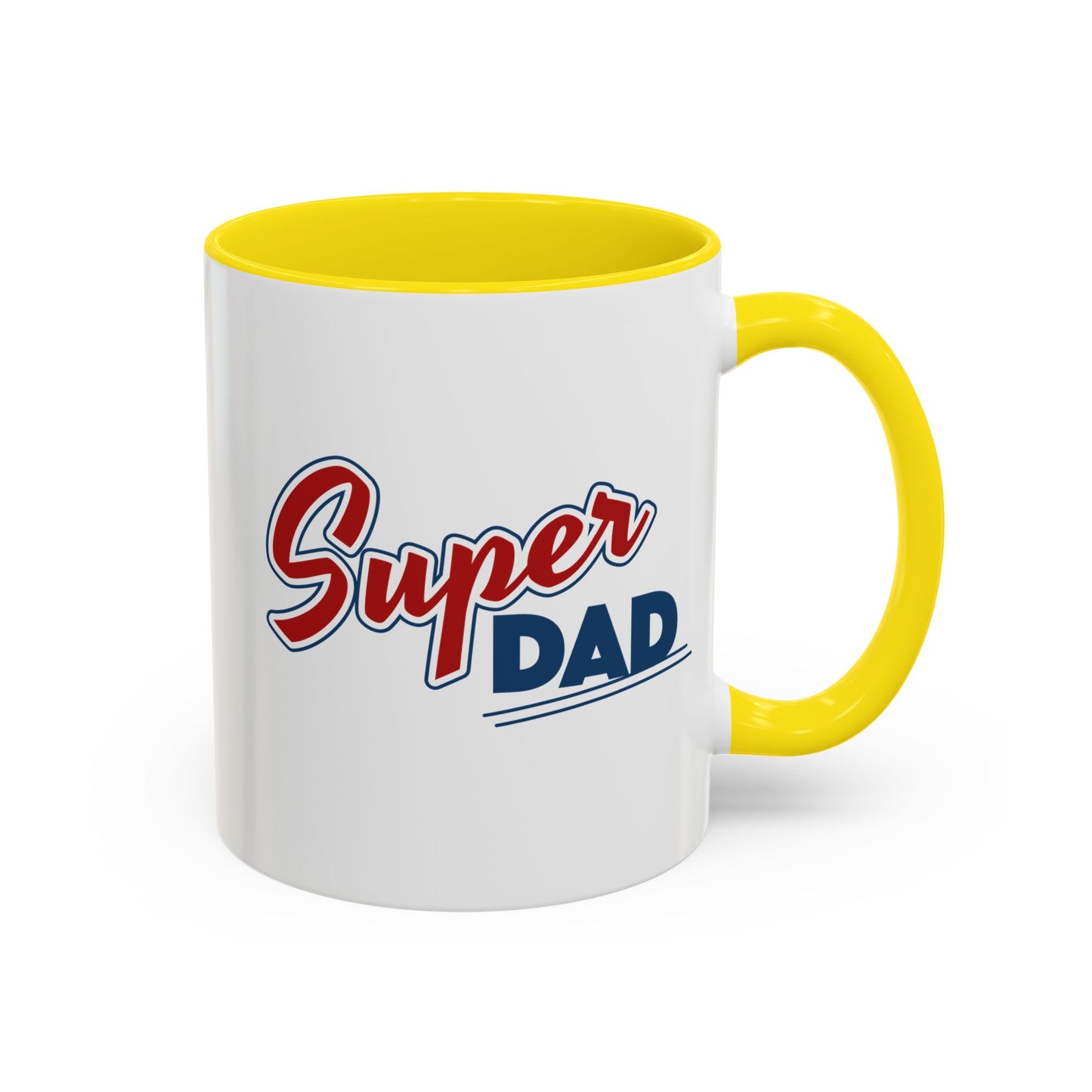 Super Dad Accent Coffee Mug, Gift for Dad, Father's Day Mug, Funny Coffee Cup, Superhero Dad Mug, Personalized Gift