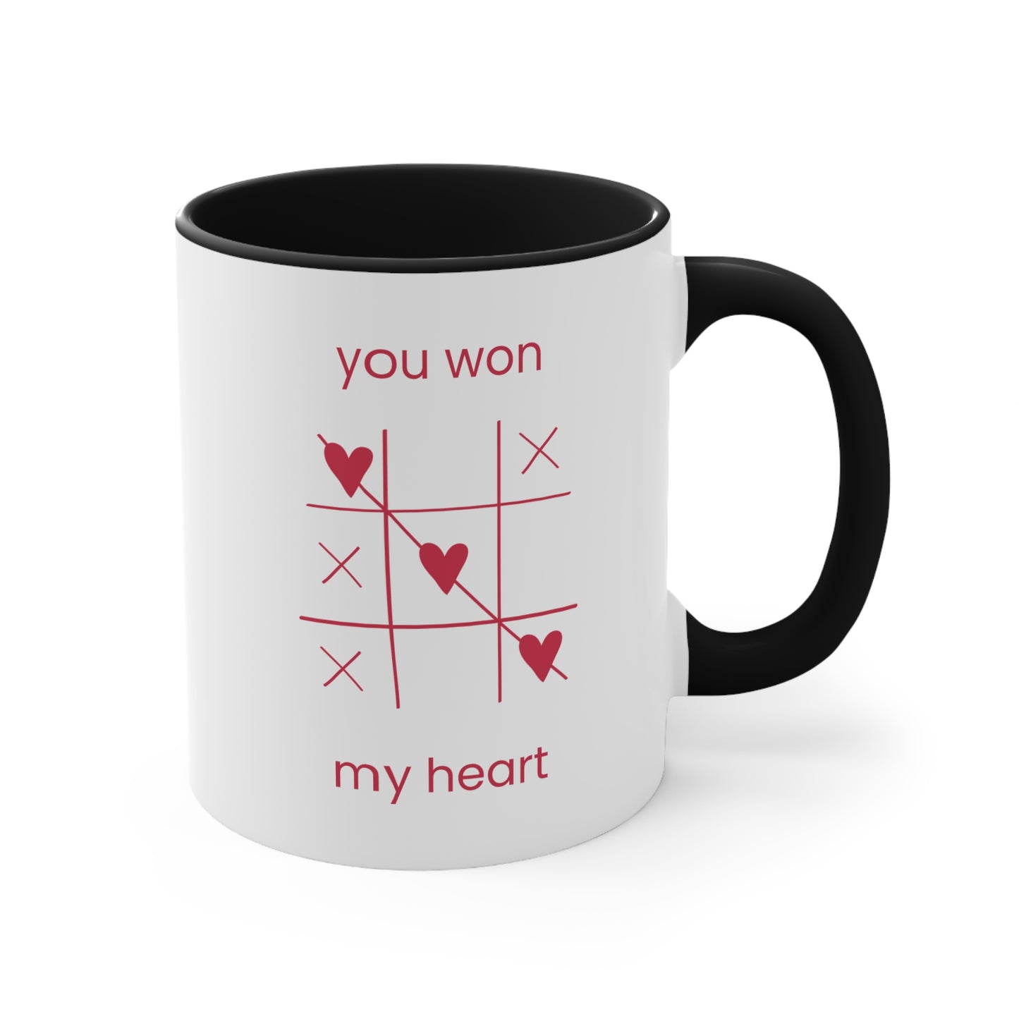 Cute Heart Winning Accent Mugs – Perfect for Valentine's Day, Gift for Him/Her, Coffee Lover, Romantic Morning Mug, Sweetheart Coffee Cup
