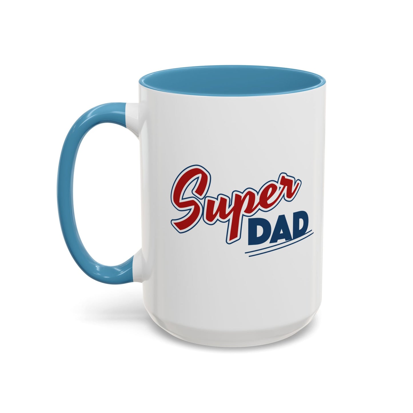 Super Dad Accent Coffee Mug, Gift for Dad, Father's Day Mug, Funny Coffee Cup, Superhero Dad Mug, Personalized Gift