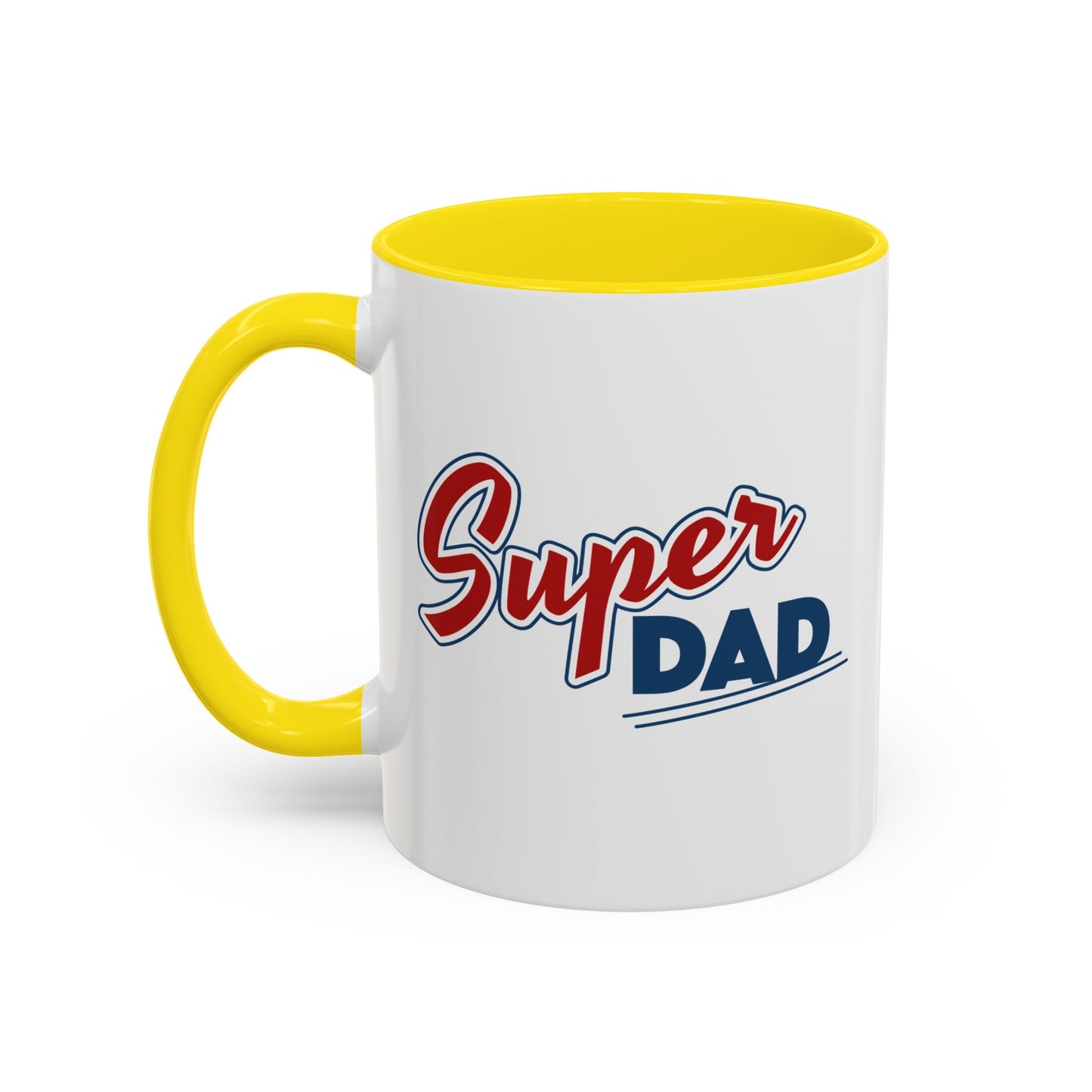 Super Dad Accent Coffee Mug, Gift for Dad, Father's Day Mug, Funny Coffee Cup, Superhero Dad Mug, Personalized Gift