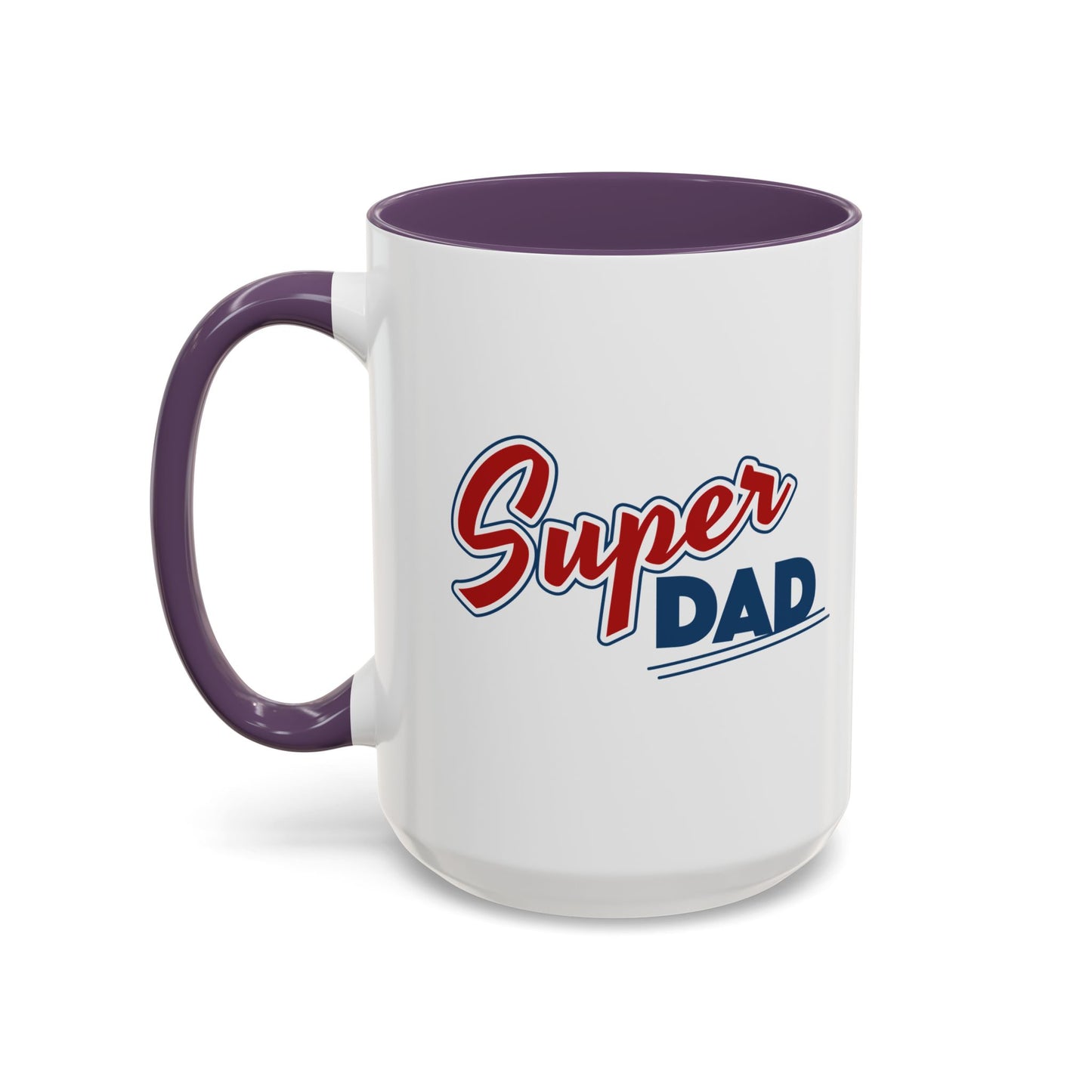 Super Dad Accent Coffee Mug, Gift for Dad, Father's Day Mug, Funny Coffee Cup, Superhero Dad Mug, Personalized Gift