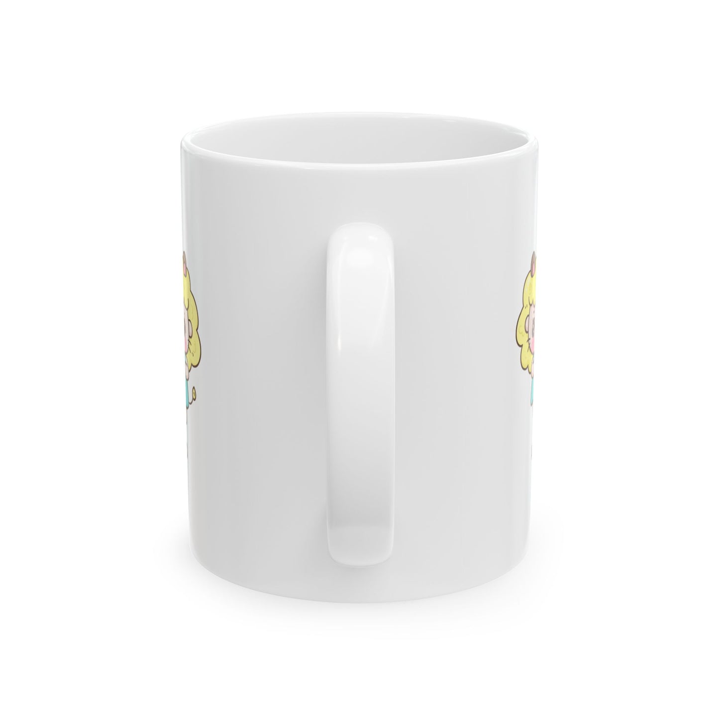 Cheerful Cartoon Character Ceramic Mug - Leo
