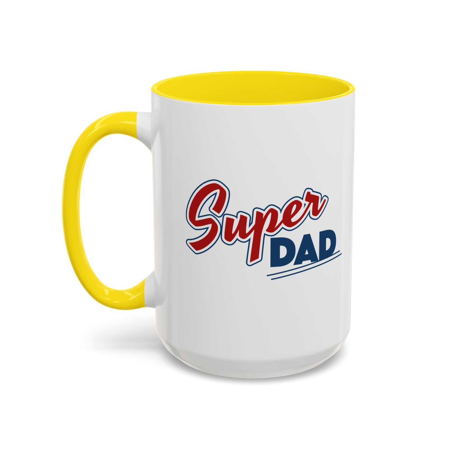 Super Dad Accent Coffee Mug, Gift for Dad, Father's Day Mug, Funny Coffee Cup, Superhero Dad Mug, Personalized Gift