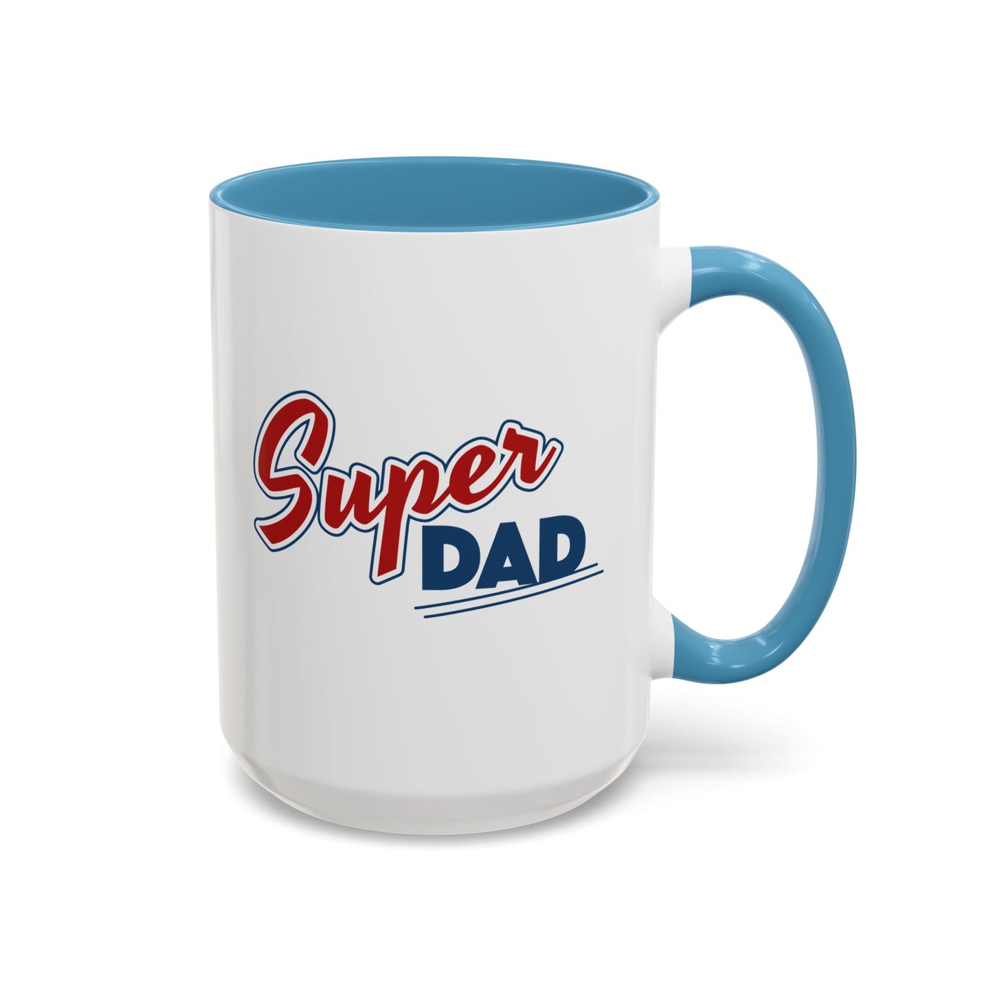 Super Dad Accent Coffee Mug, Gift for Dad, Father's Day Mug, Funny Coffee Cup, Superhero Dad Mug, Personalized Gift