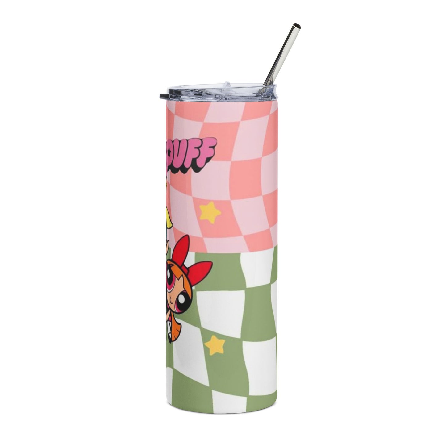 Powerpuff Girls Stainless Steel Tumbler, 20oz - Cute Travel Mug, Cartoon Drinkware, Birthday Gift, Eco-Friendly, Kids & Adults