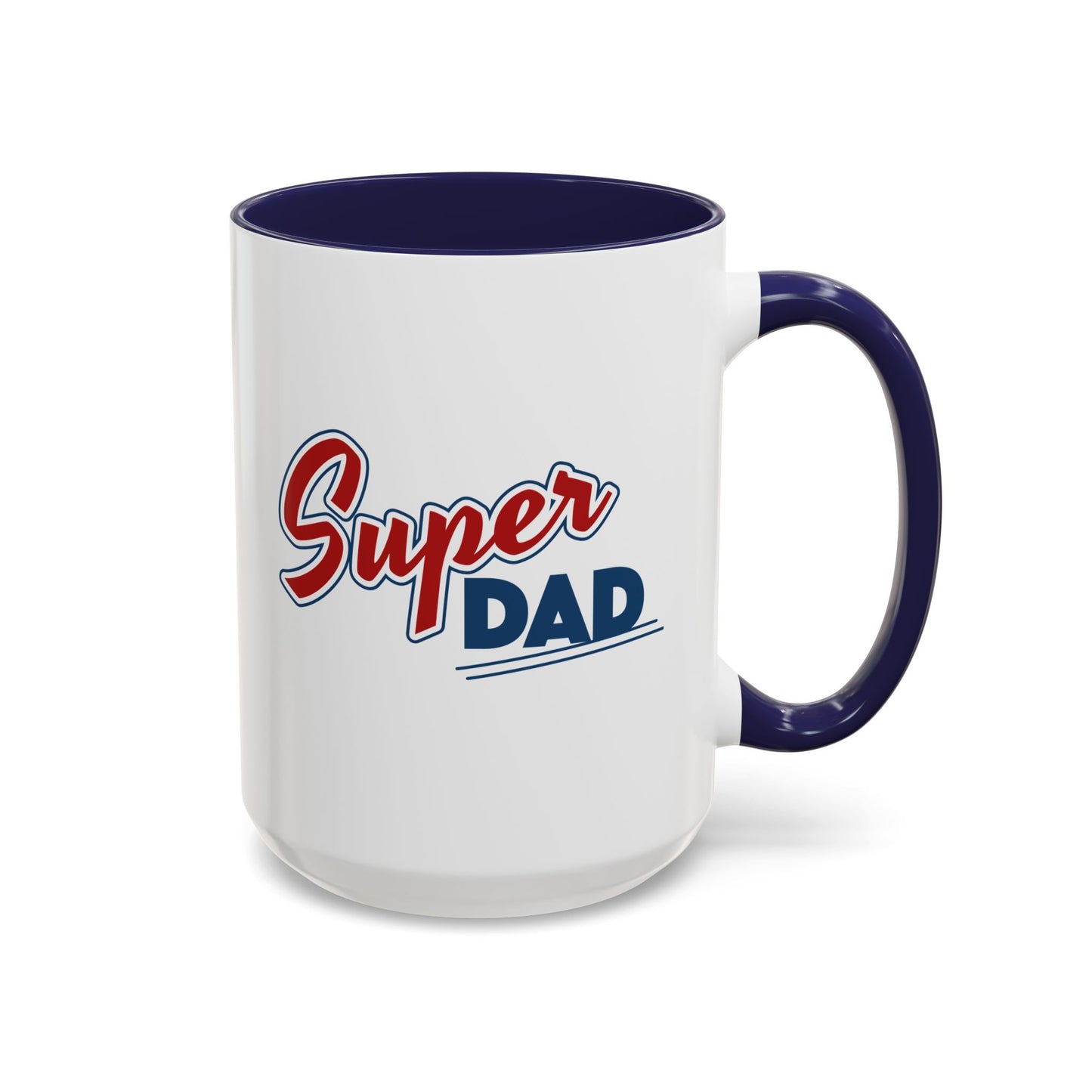 Super Dad Accent Coffee Mug, Gift for Dad, Father's Day Mug, Funny Coffee Cup, Superhero Dad Mug, Personalized Gift