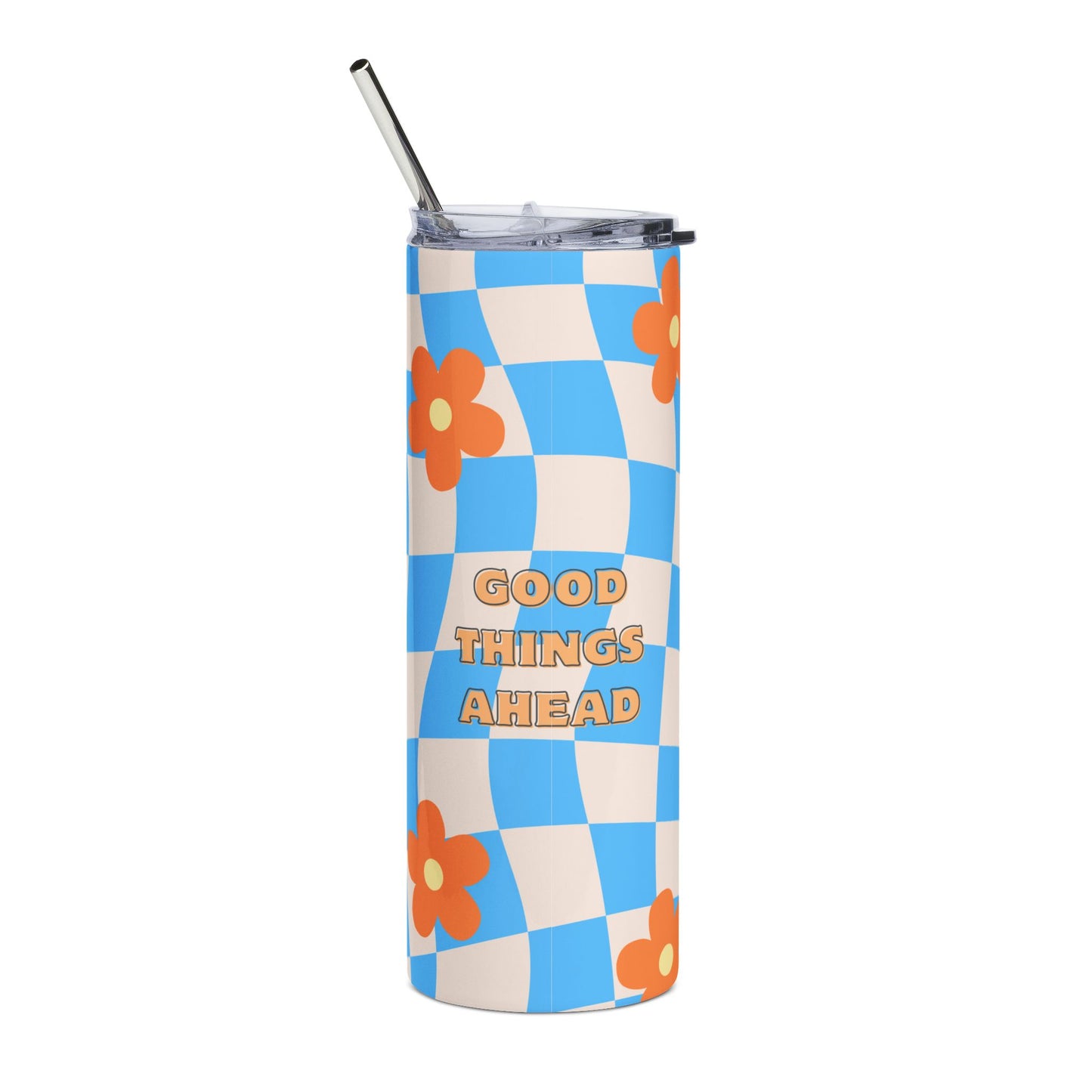 Good Things Ahead Stainless Steel Tumbler - 20oz Floral Travel Mug