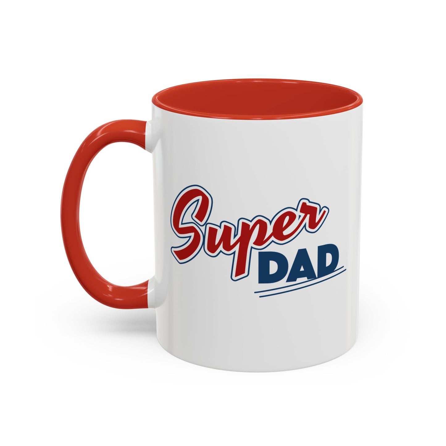 Super Dad Accent Coffee Mug, Gift for Dad, Father's Day Mug, Funny Coffee Cup, Superhero Dad Mug, Personalized Gift