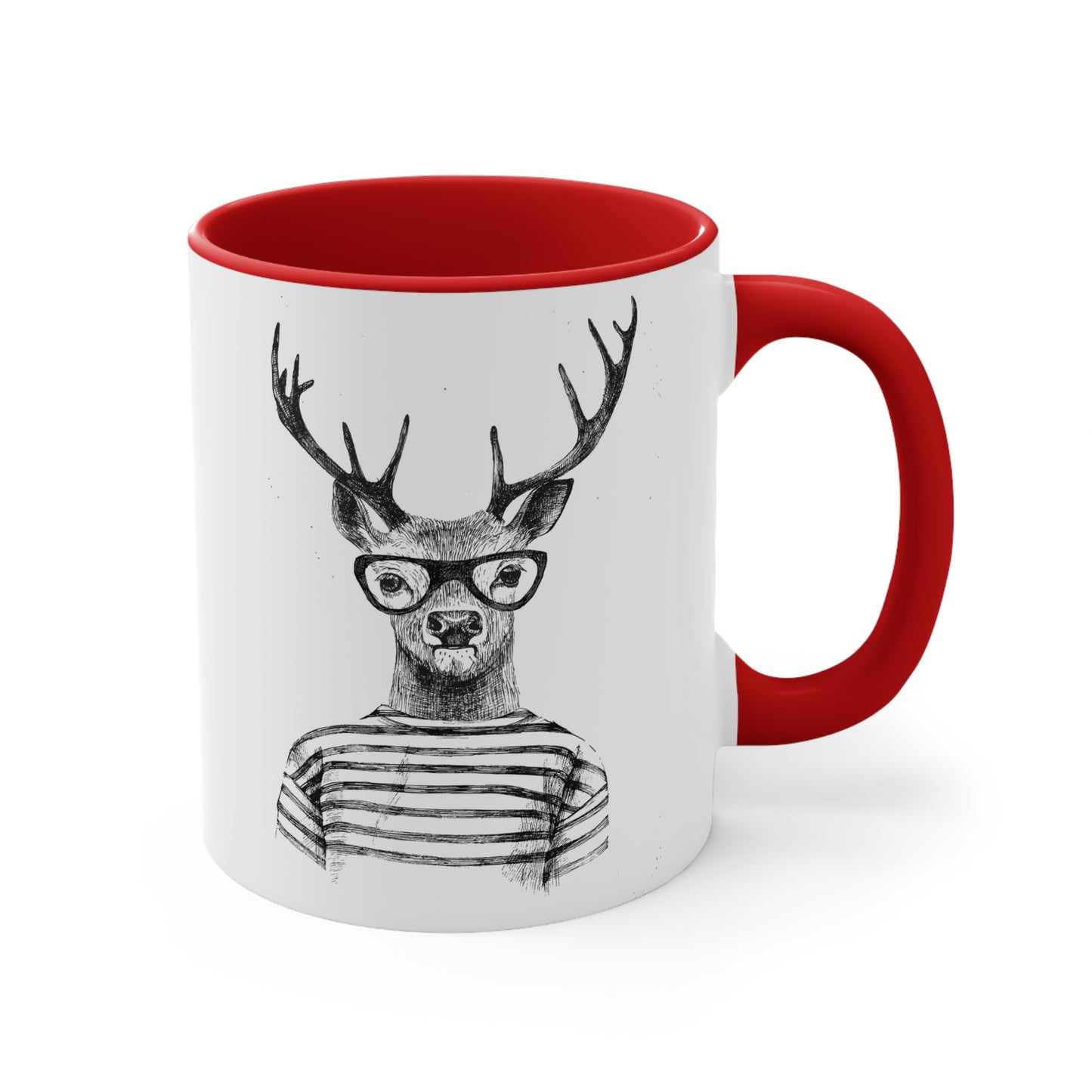 Whimsical Deer Accent Mug | Perfect Gift for Nature Lovers | Fun Coffee Cup for Home or Office | Birthday & Holiday Essential