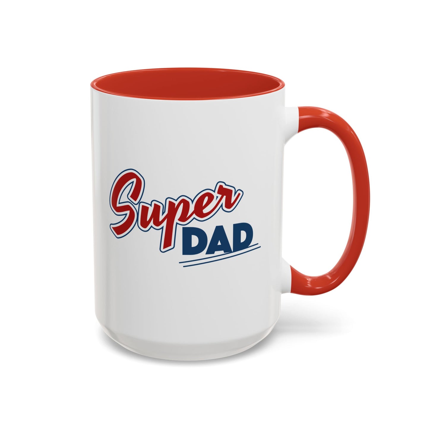 Super Dad Accent Coffee Mug, Gift for Dad, Father's Day Mug, Funny Coffee Cup, Superhero Dad Mug, Personalized Gift