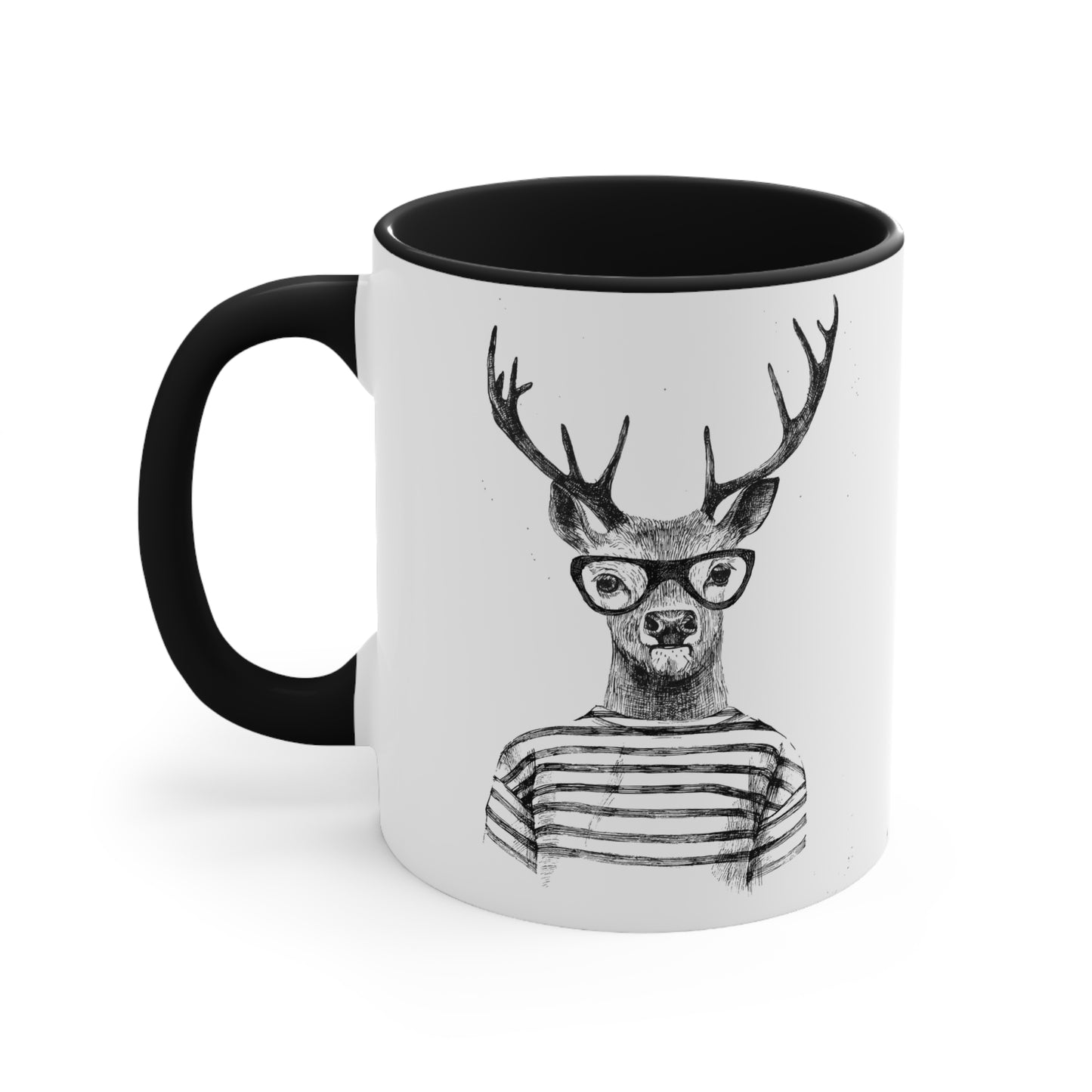 Whimsical Deer Accent Mug | Perfect Gift for Nature Lovers | Fun Coffee Cup for Home or Office | Birthday & Holiday Essential