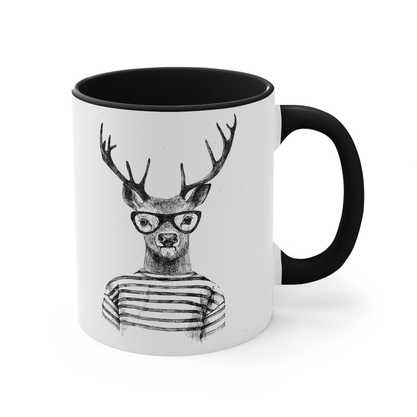 Whimsical Deer Accent Mug | Perfect Gift for Nature Lovers | Fun Coffee Cup for Home or Office | Birthday & Holiday Essential