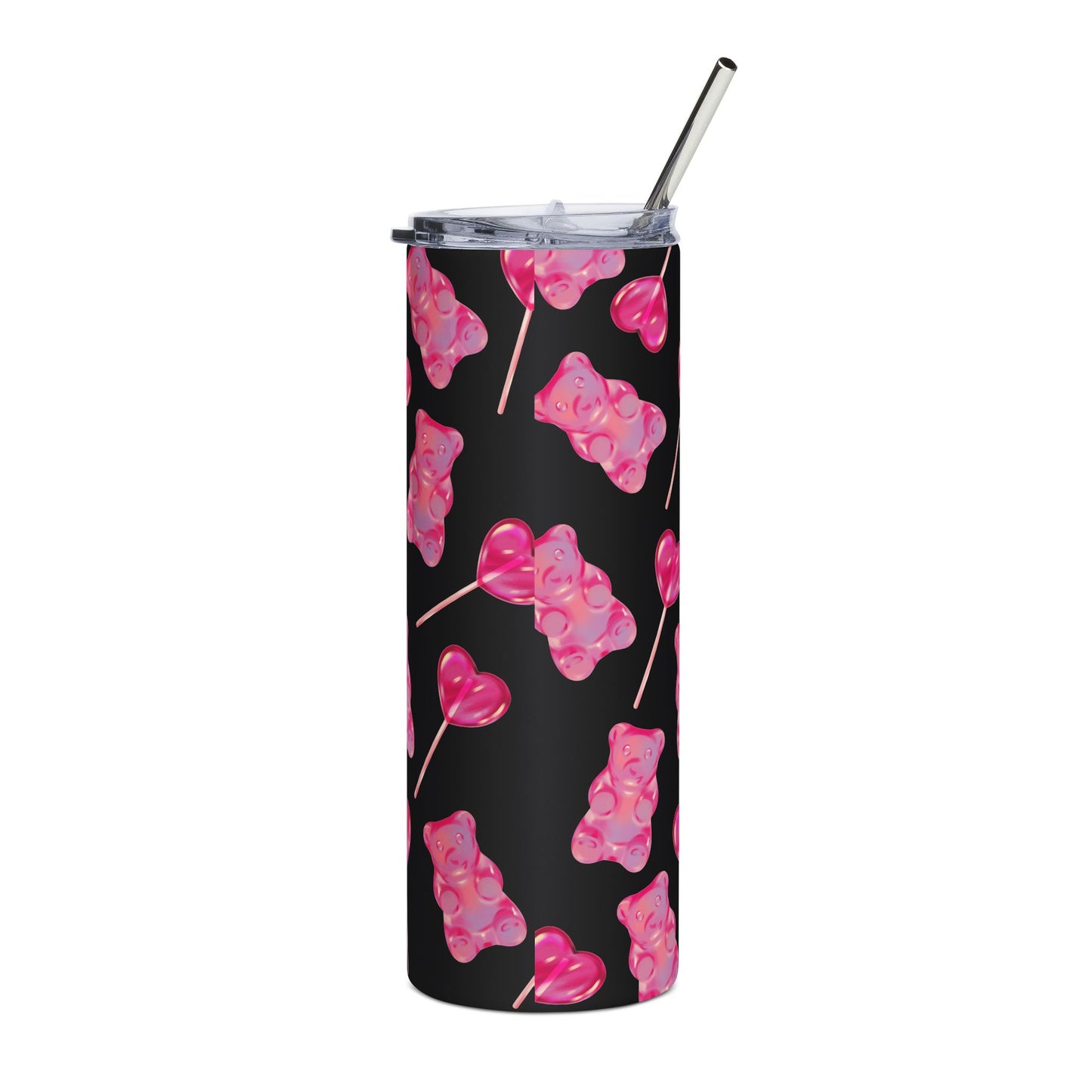 Cute Gummy Bear Stainless Steel Tumbler - 20oz, Fun Drinkware, Gift for Kids, Birthday Party Favor, Cute Beverage Holder, Valentine’s Day
