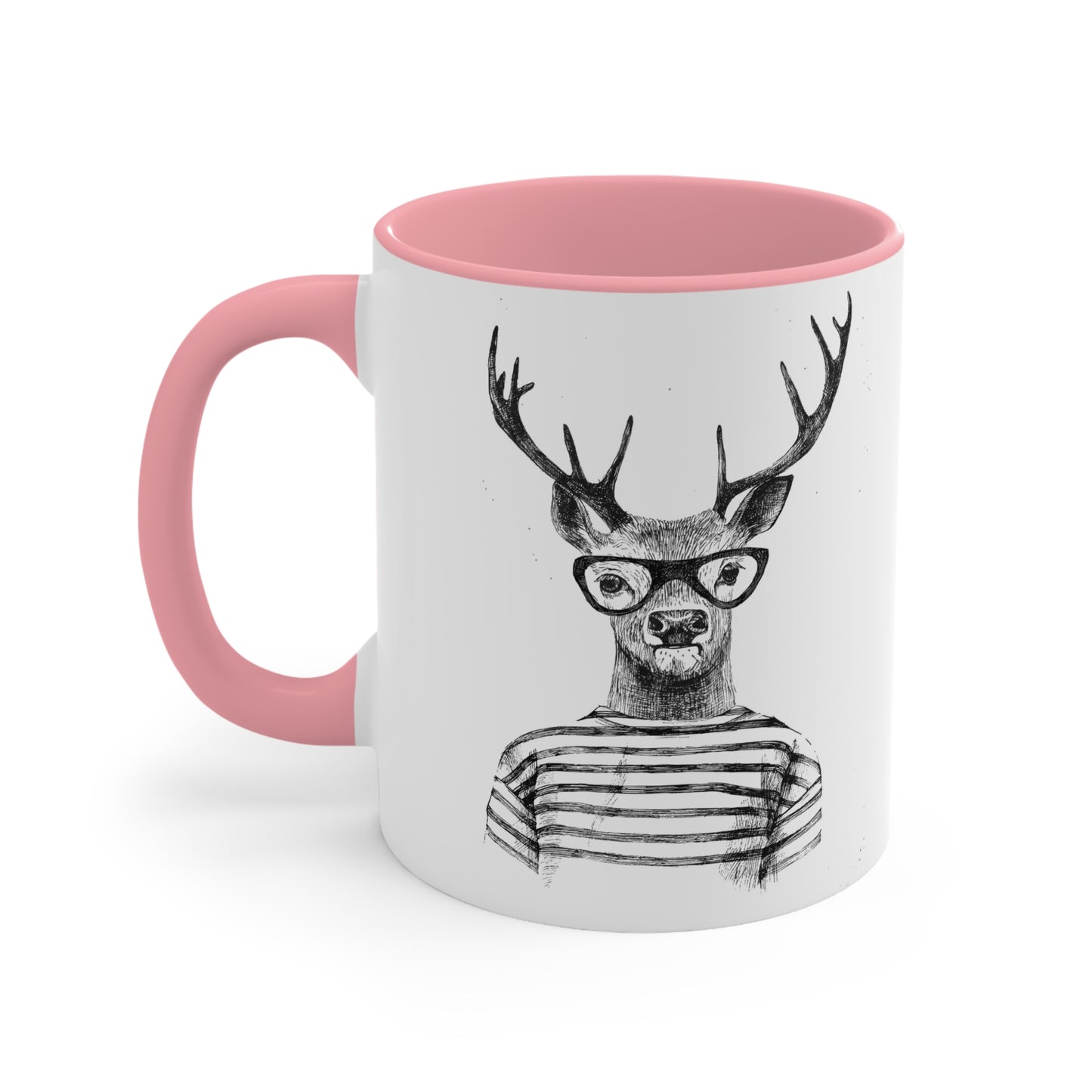 Whimsical Deer Accent Mug | Perfect Gift for Nature Lovers | Fun Coffee Cup for Home or Office | Birthday & Holiday Essential