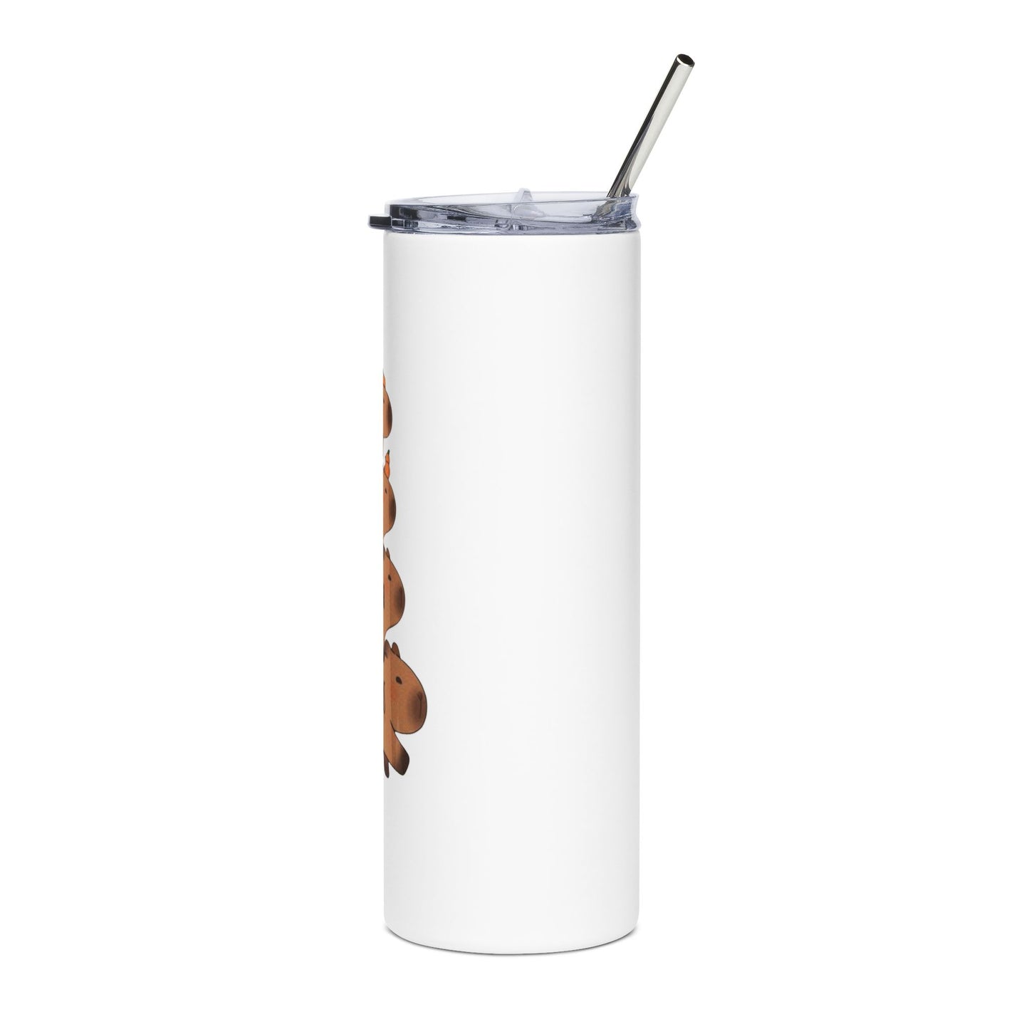 Personalized Family Tumbler - Cute Capybara Design, 20oz Stainless Steel