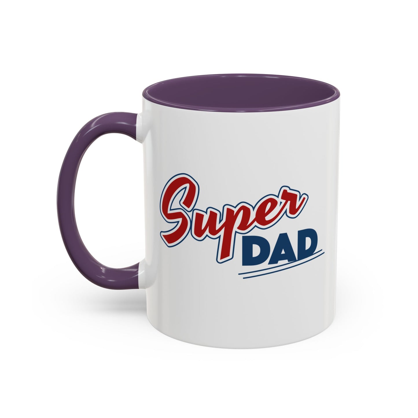 Super Dad Accent Coffee Mug, Gift for Dad, Father's Day Mug, Funny Coffee Cup, Superhero Dad Mug, Personalized Gift