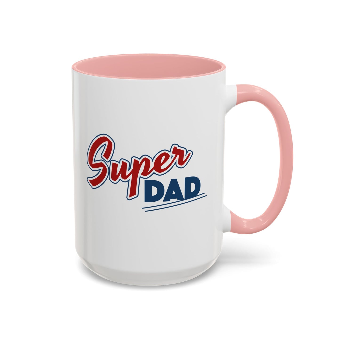 Super Dad Accent Coffee Mug, Gift for Dad, Father's Day Mug, Funny Coffee Cup, Superhero Dad Mug, Personalized Gift