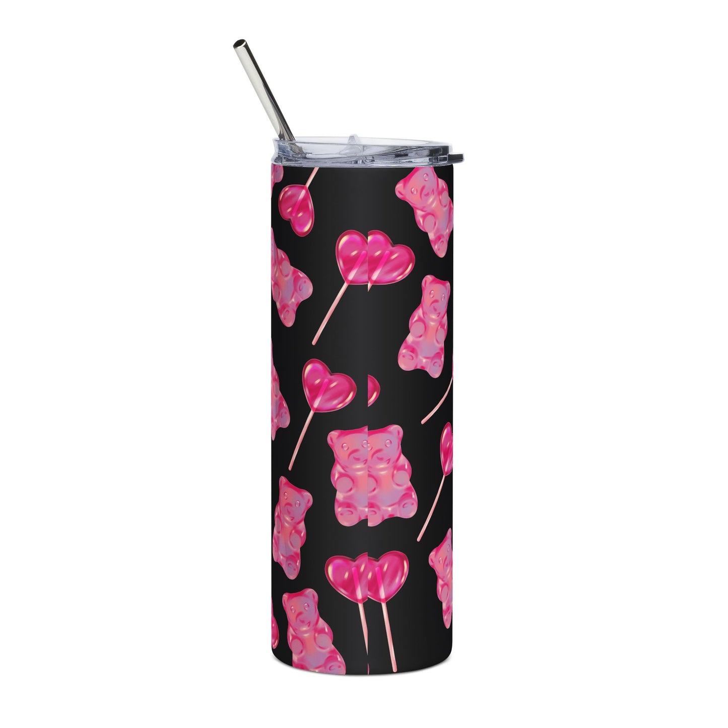 Cute Gummy Bear Stainless Steel Tumbler - 20oz, Fun Drinkware, Gift for Kids, Birthday Party Favor, Cute Beverage Holder, Valentine’s Day