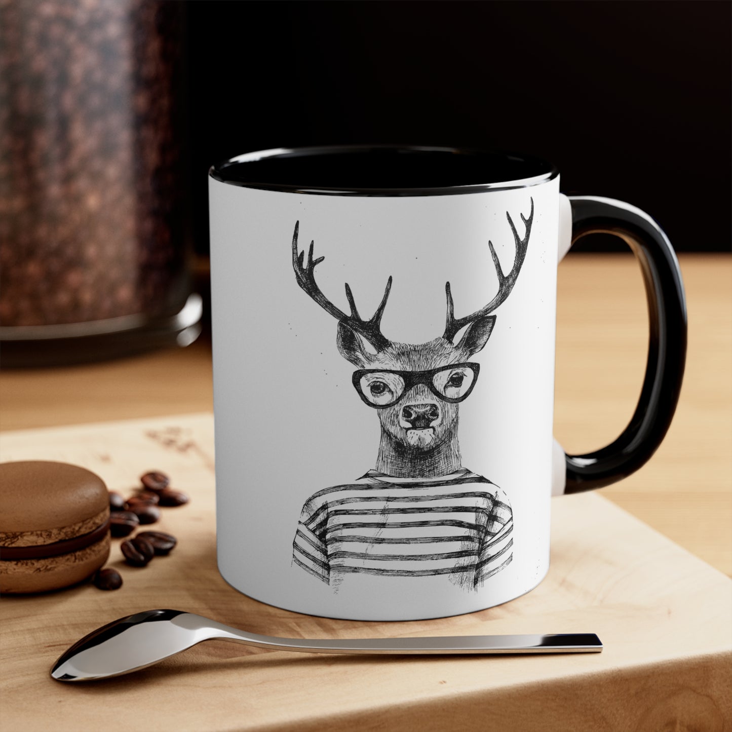 Whimsical Deer Accent Mug | Perfect Gift for Nature Lovers | Fun Coffee Cup for Home or Office | Birthday & Holiday Essential