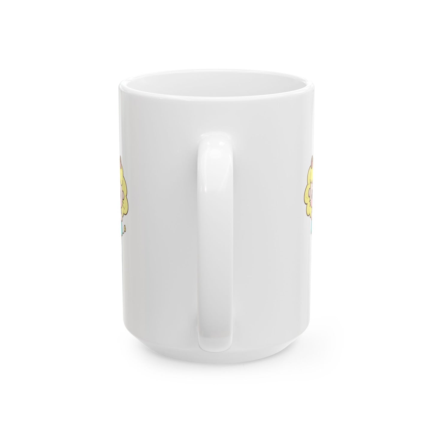 Cheerful Cartoon Character Ceramic Mug - Leo