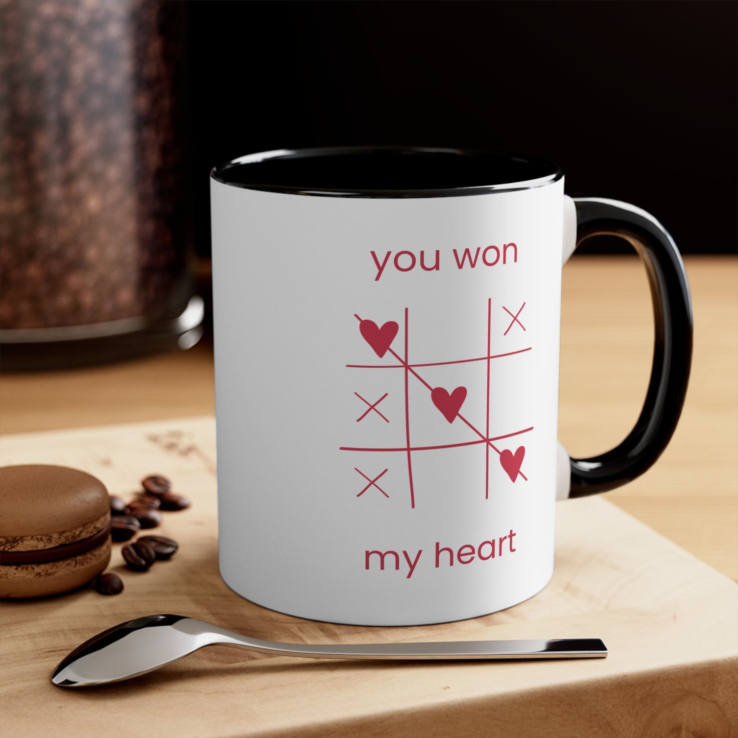 Cute Heart Winning Accent Mugs – Perfect for Valentine's Day, Gift for Him/Her, Coffee Lover, Romantic Morning Mug, Sweetheart Coffee Cup