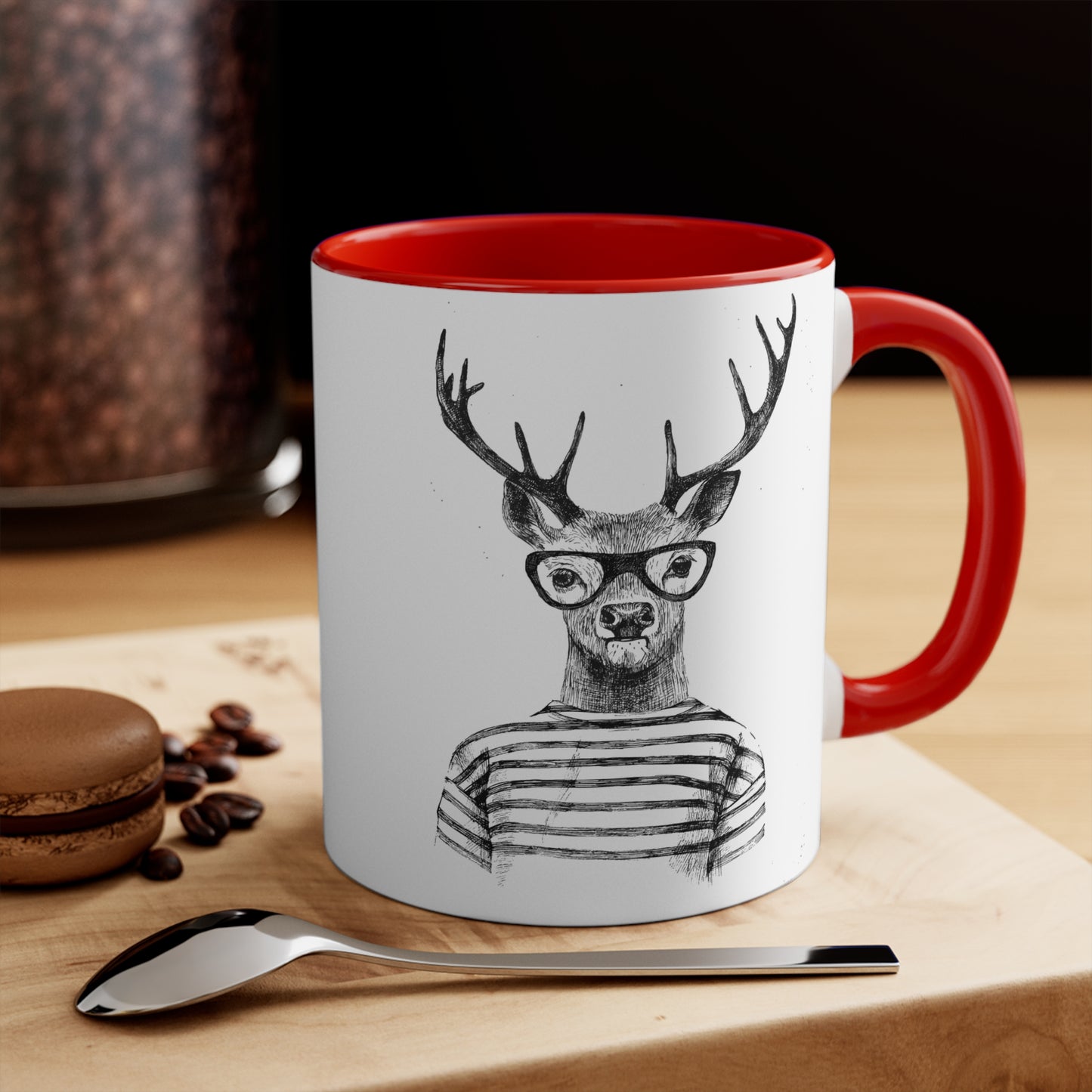 Whimsical Deer Accent Mug | Perfect Gift for Nature Lovers | Fun Coffee Cup for Home or Office | Birthday & Holiday Essential