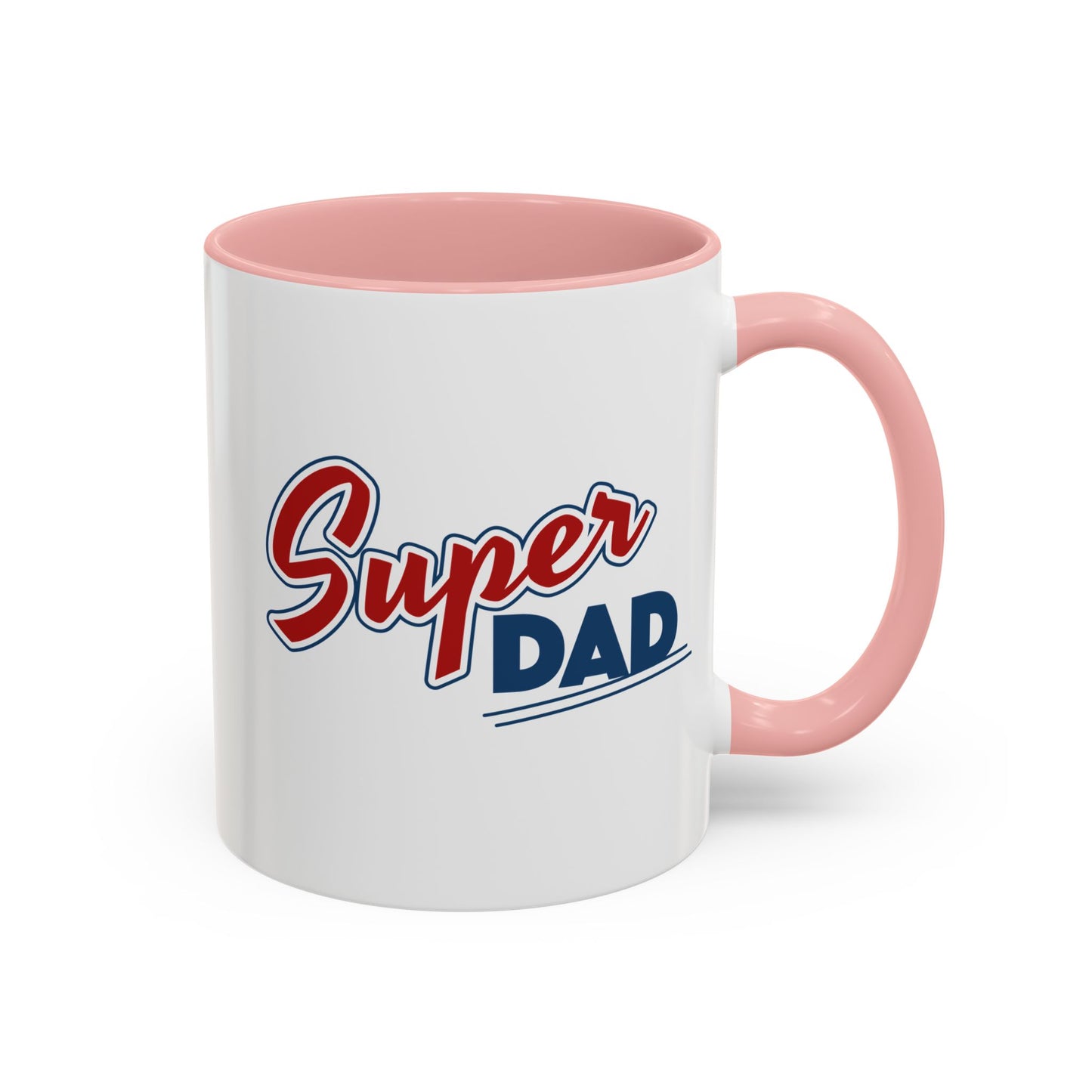 Super Dad Accent Coffee Mug, Gift for Dad, Father's Day Mug, Funny Coffee Cup, Superhero Dad Mug, Personalized Gift