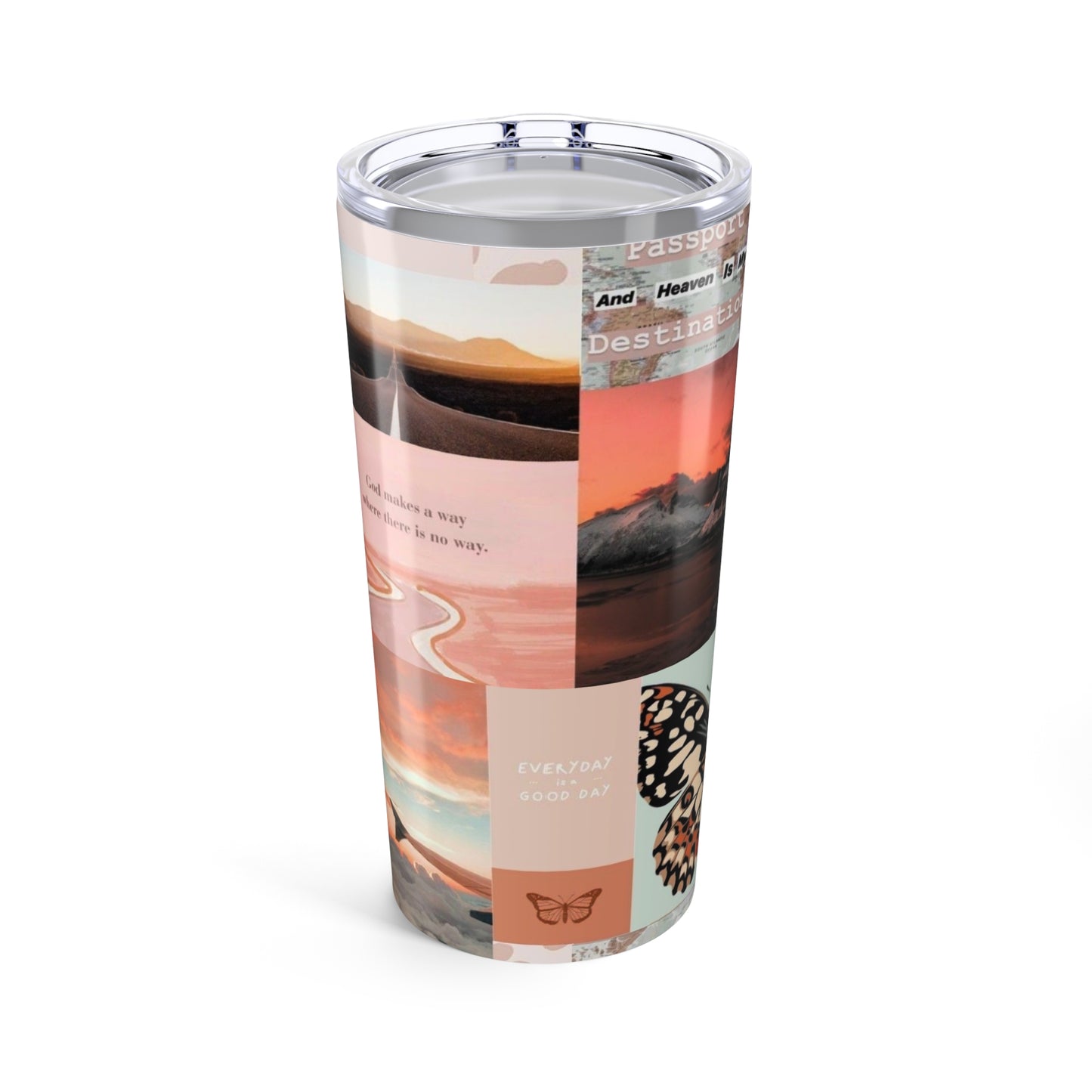 Inspirational Travel Tumbler 20oz - Motivational Quote Design, Perfect for Adventurers, Gifts for Travelers, Home & Office Coffee Mug
