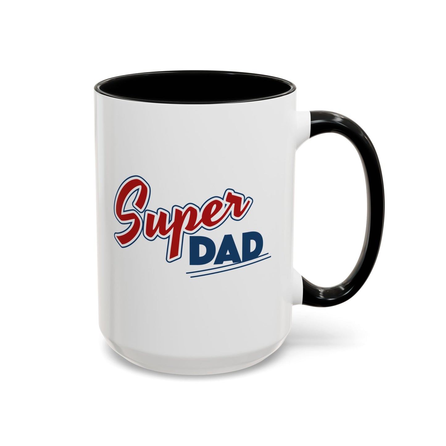 Super Dad Accent Coffee Mug, Gift for Dad, Father's Day Mug, Funny Coffee Cup, Superhero Dad Mug, Personalized Gift