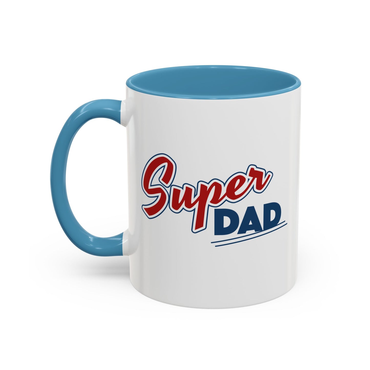 Super Dad Accent Coffee Mug, Gift for Dad, Father's Day Mug, Funny Coffee Cup, Superhero Dad Mug, Personalized Gift