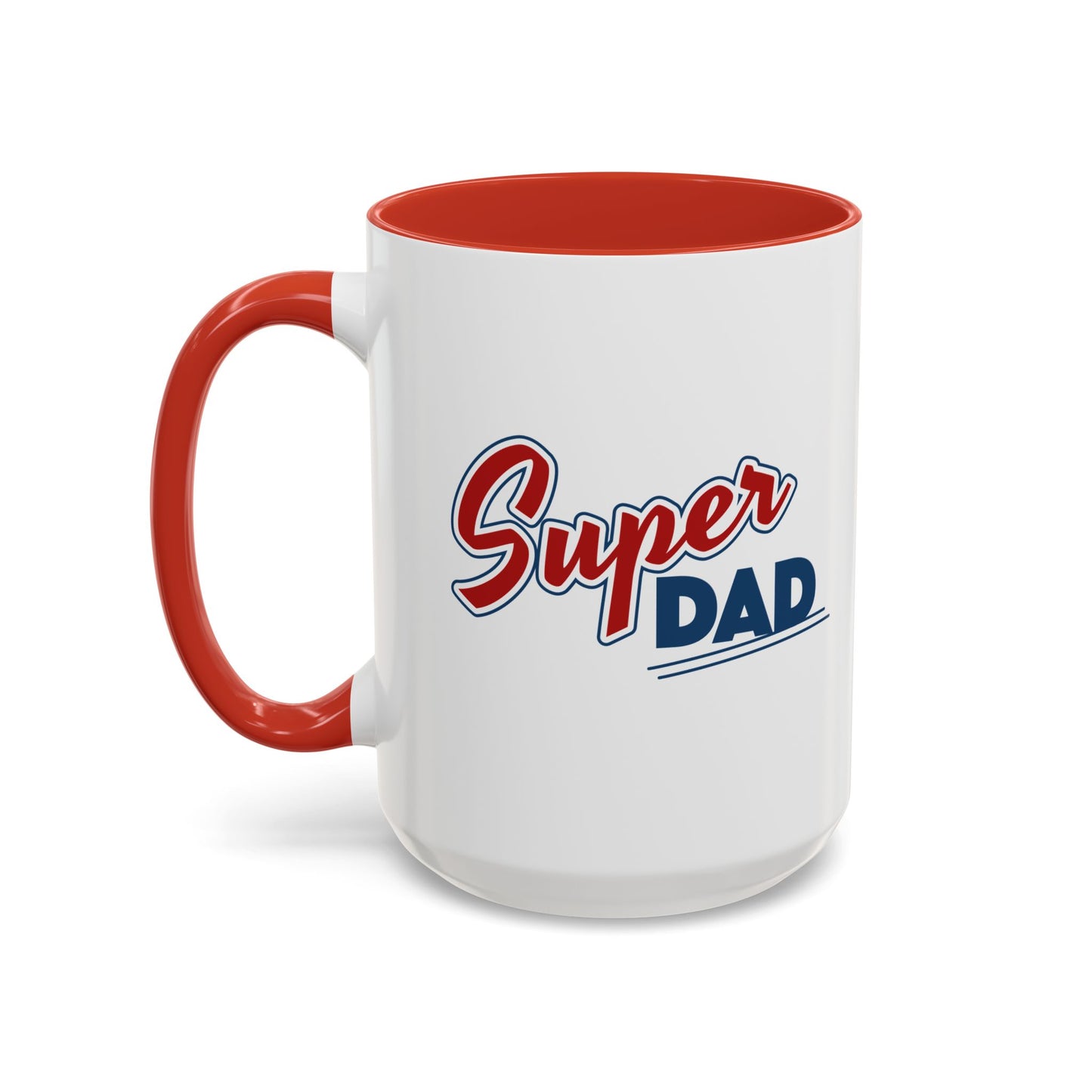 Super Dad Accent Coffee Mug, Gift for Dad, Father's Day Mug, Funny Coffee Cup, Superhero Dad Mug, Personalized Gift