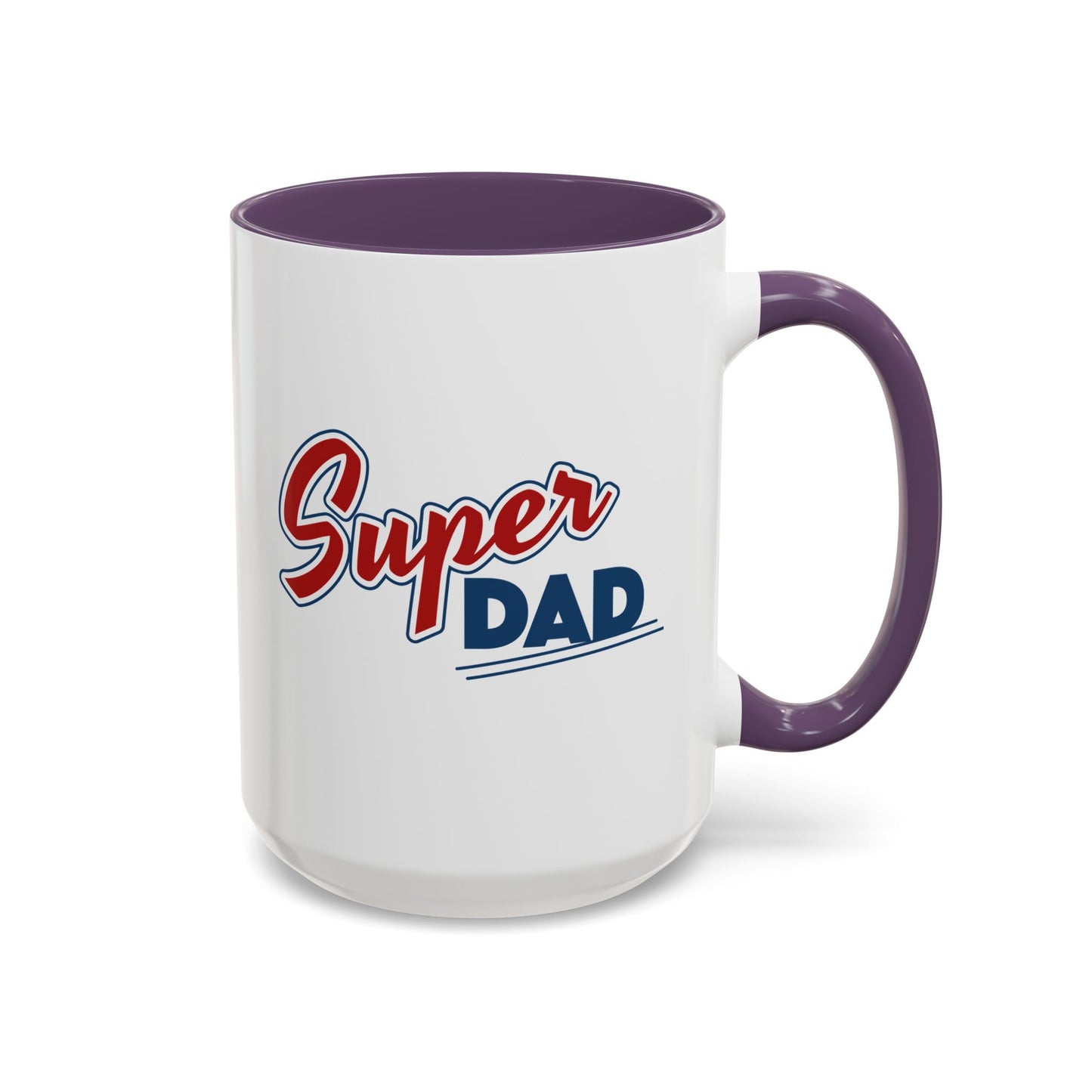 Super Dad Accent Coffee Mug, Gift for Dad, Father's Day Mug, Funny Coffee Cup, Superhero Dad Mug, Personalized Gift