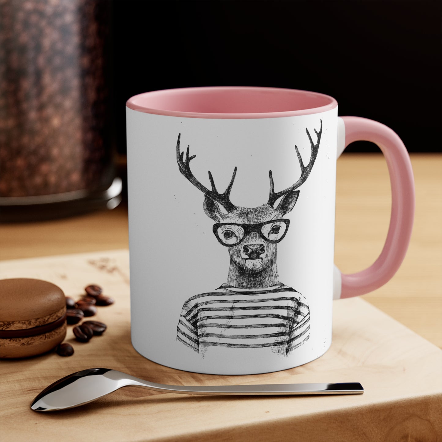 Whimsical Deer Accent Mug | Perfect Gift for Nature Lovers | Fun Coffee Cup for Home or Office | Birthday & Holiday Essential