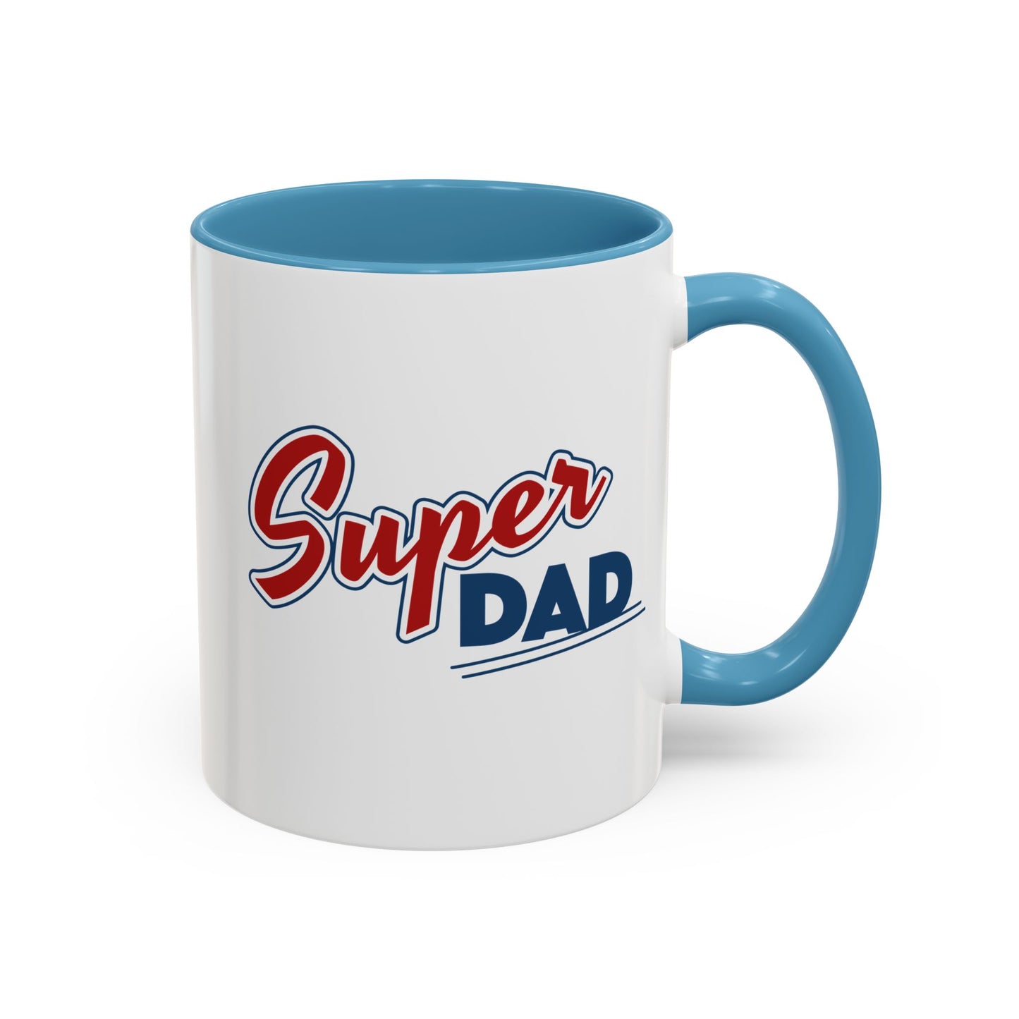 Super Dad Accent Coffee Mug, Gift for Dad, Father's Day Mug, Funny Coffee Cup, Superhero Dad Mug, Personalized Gift