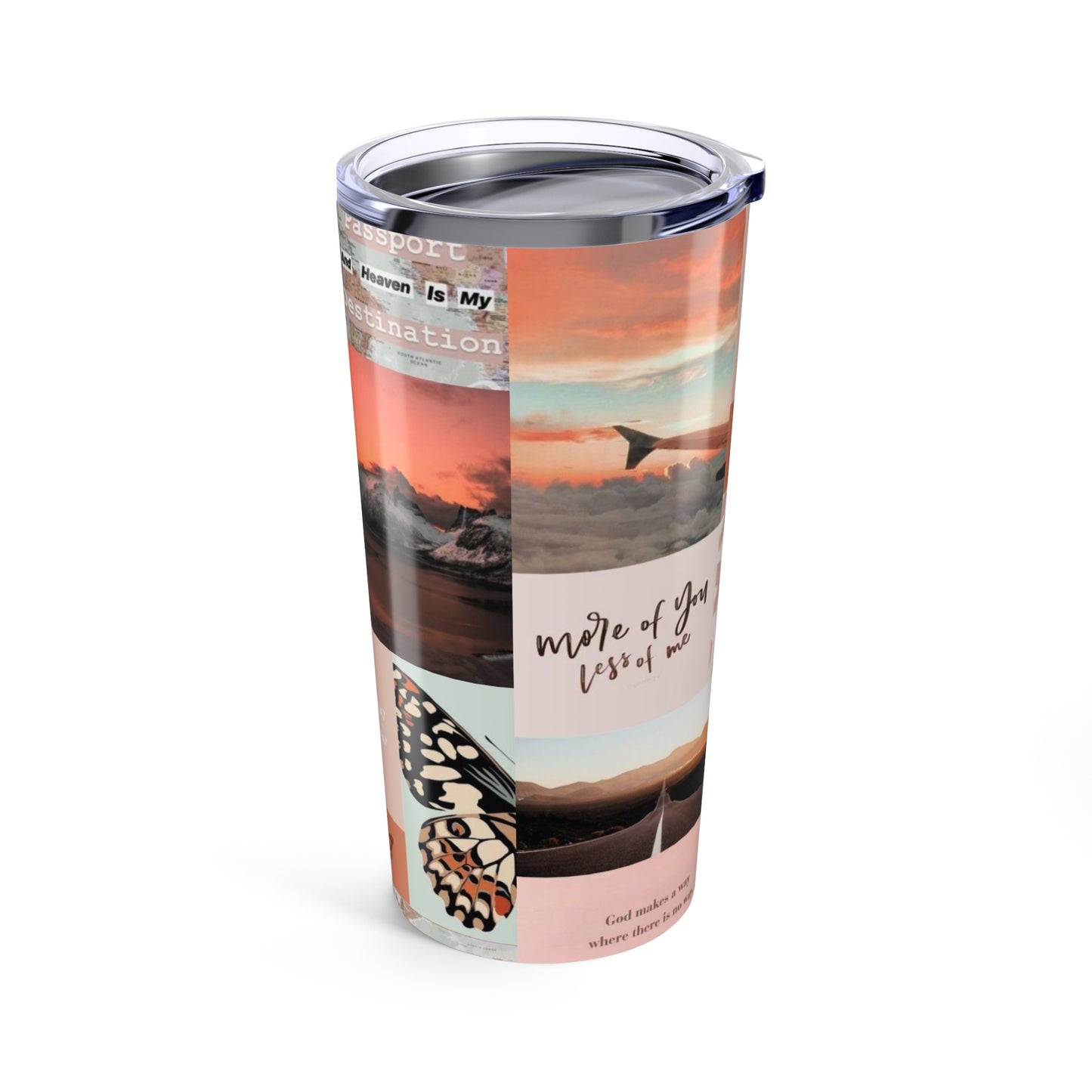 Inspirational Travel Tumbler 20oz - Motivational Quote Design, Perfect for Adventurers, Gifts for Travelers, Home & Office Coffee Mug