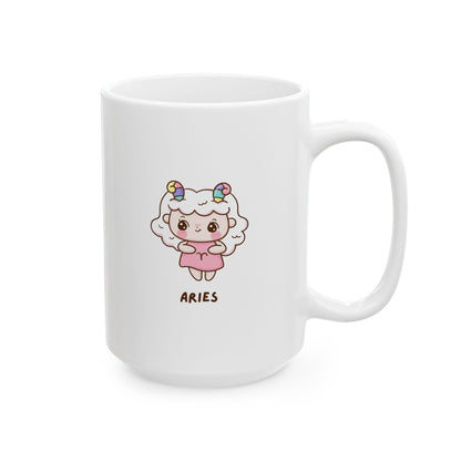 Aries - Cozy Ceramic Mug for Tea and Coffee Lovers, Perfect Gift for Birthdays, Holidays, or Home Decor, 11oz & 15oz Sizes Available