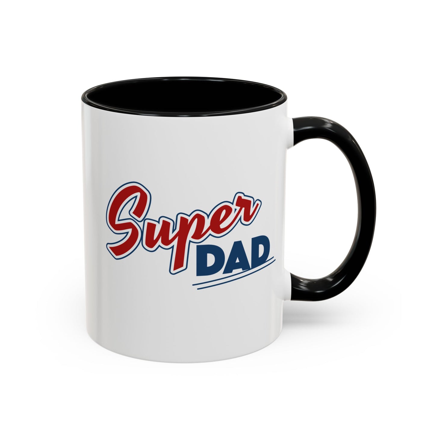 Super Dad Accent Coffee Mug, Gift for Dad, Father's Day Mug, Funny Coffee Cup, Superhero Dad Mug, Personalized Gift