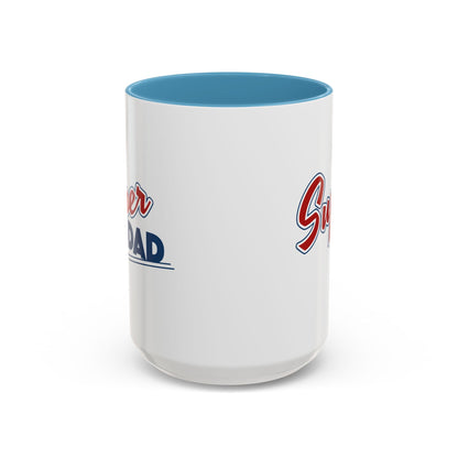 Super Dad Accent Coffee Mug, Gift for Dad, Father's Day Mug, Funny Coffee Cup, Superhero Dad Mug, Personalized Gift