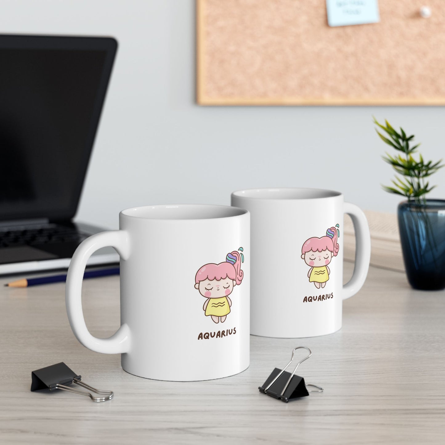 Cute Cartoon Character Ceramic Mug - Aquarius