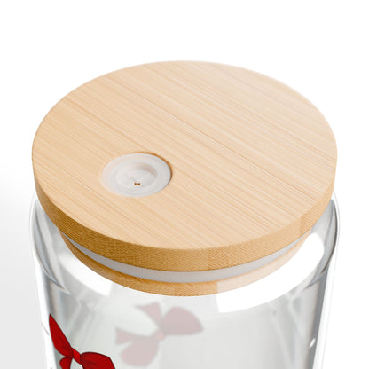 16oz Inspirational Sipper Glass – "Blessed are the Pure in Heart" Holiday Drink Tumbler