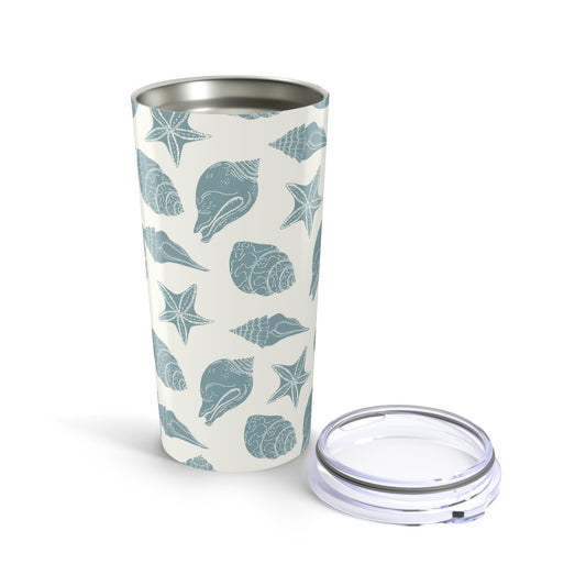Coastal Vibes 20oz Tumbler - Nautical Seashell Design