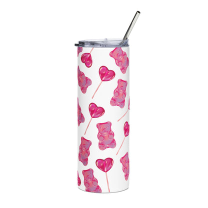 Cute Gummy Bear Stainless Steel Tumbler - 20oz, Fun Drinkware, Gift for Kids, Birthday Party Favor, Cute Beverage Holder, Valentine’s Day